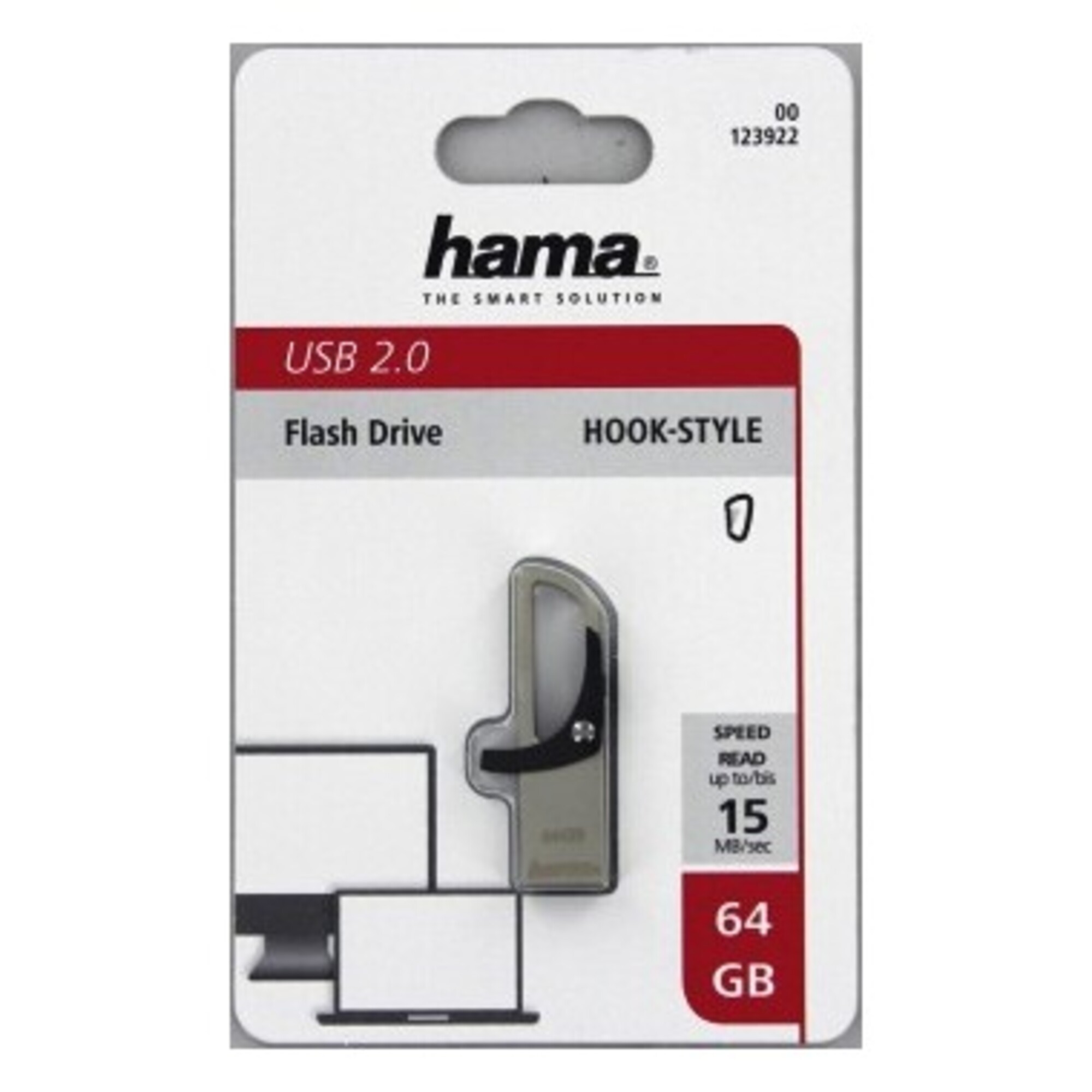 Hama Hook Style lecteur USB flash USB Type A 2.0 Neuf - vue 2