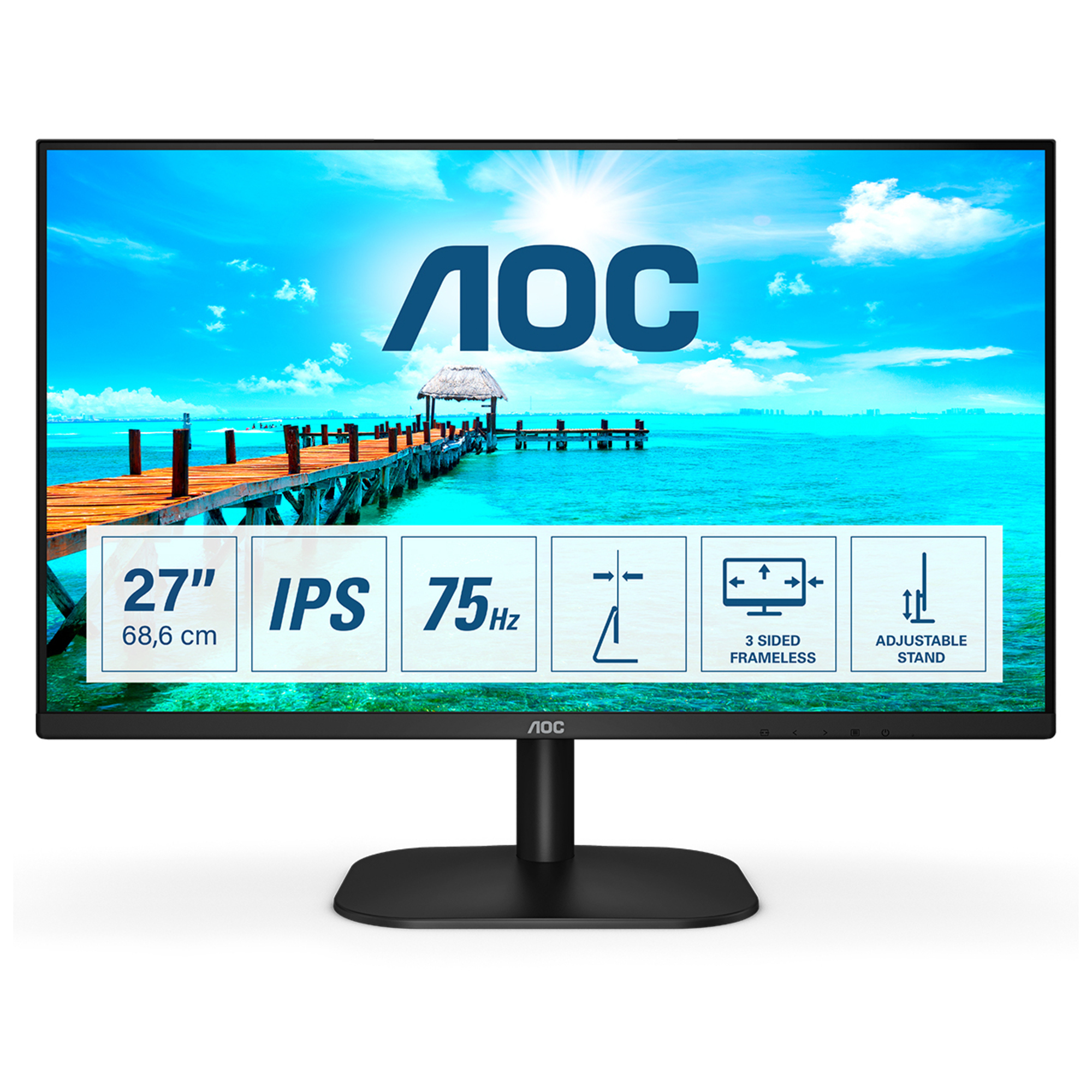 AOC B2 27B2H/EU LED display 68,6 cm (27 ) 1920 x 1080 pixels Full HD Noir - Neuf