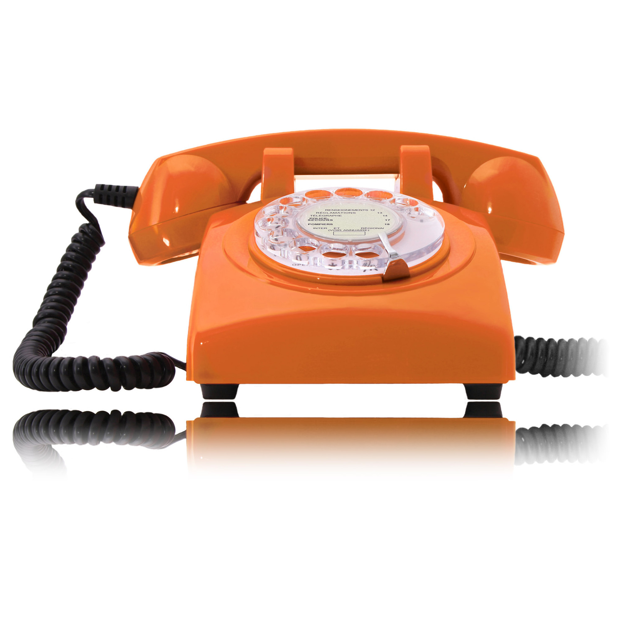 Téléphone fixe filaire rétro vintage avec cadran rotatif Neuf - vue 9