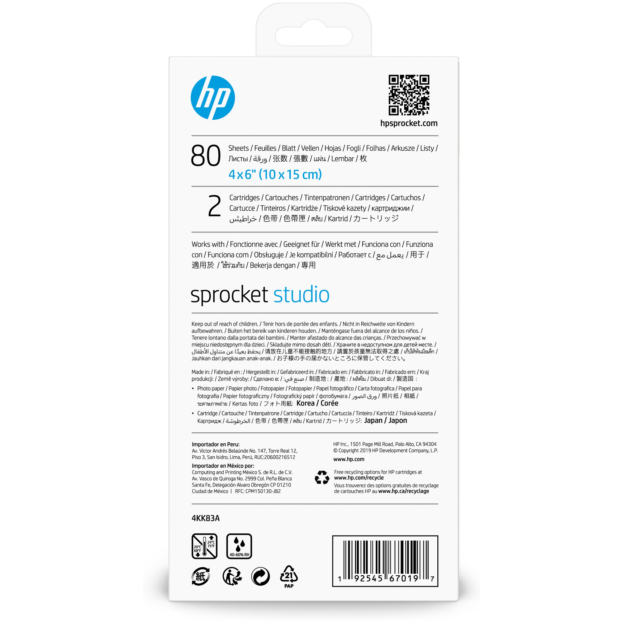 HP Sprocket Photo Paper and Cartridges - vue 3