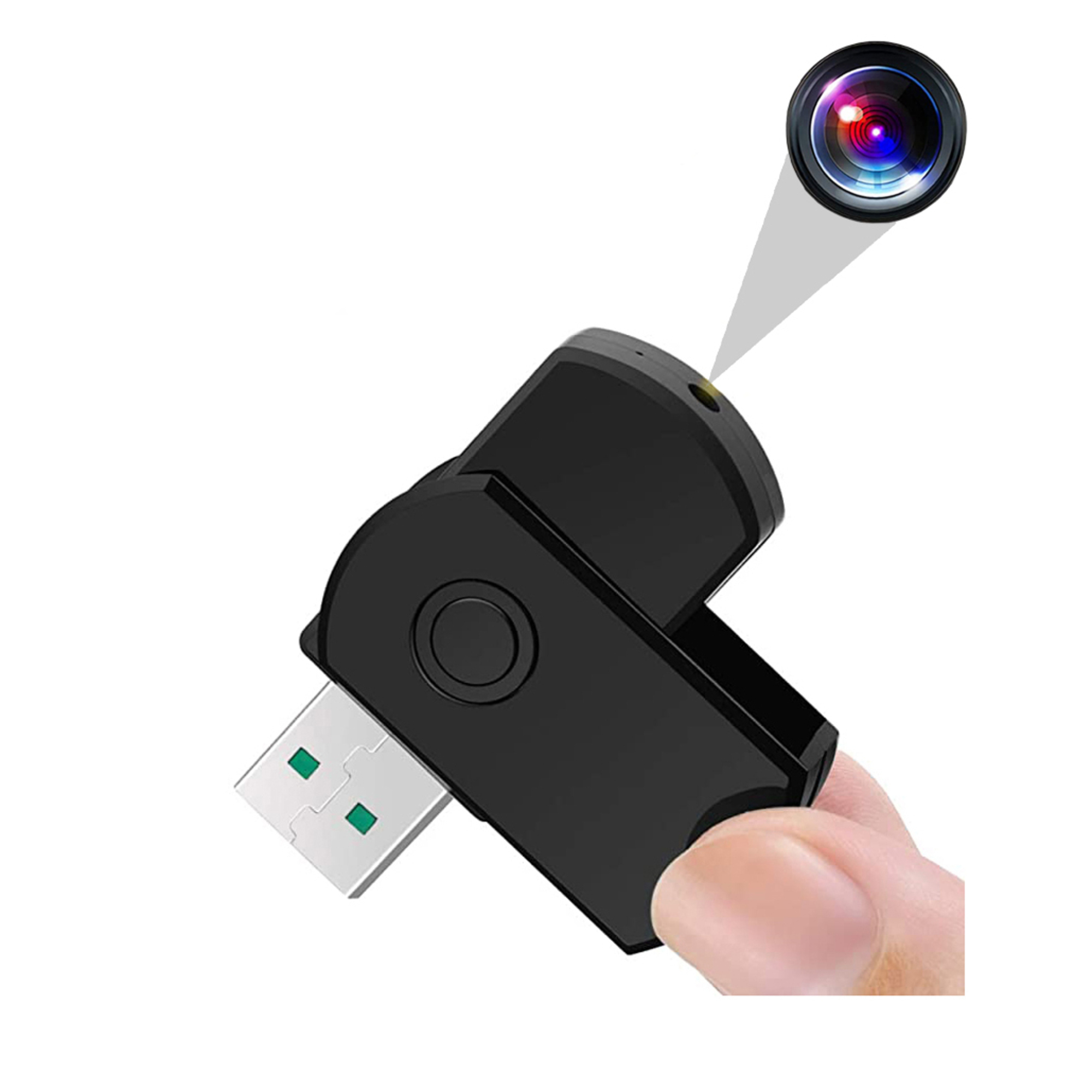 Clé USB Caméra Espion Mini Caméra Appareil Photo Vidéo HD Micro SD 16 Go Noir YONIS - Neuf