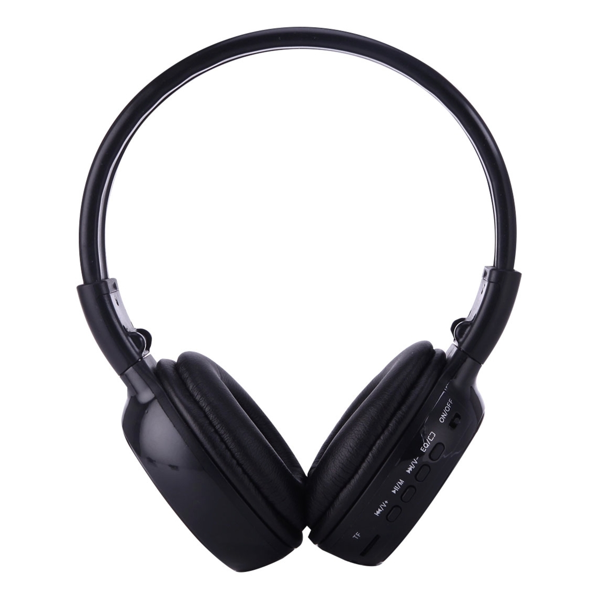 Casque Audio Sans Fil Stéréo Écran LCD Lecteur Voyant Lumineux Radio Fm Noir YONIS - Neuf