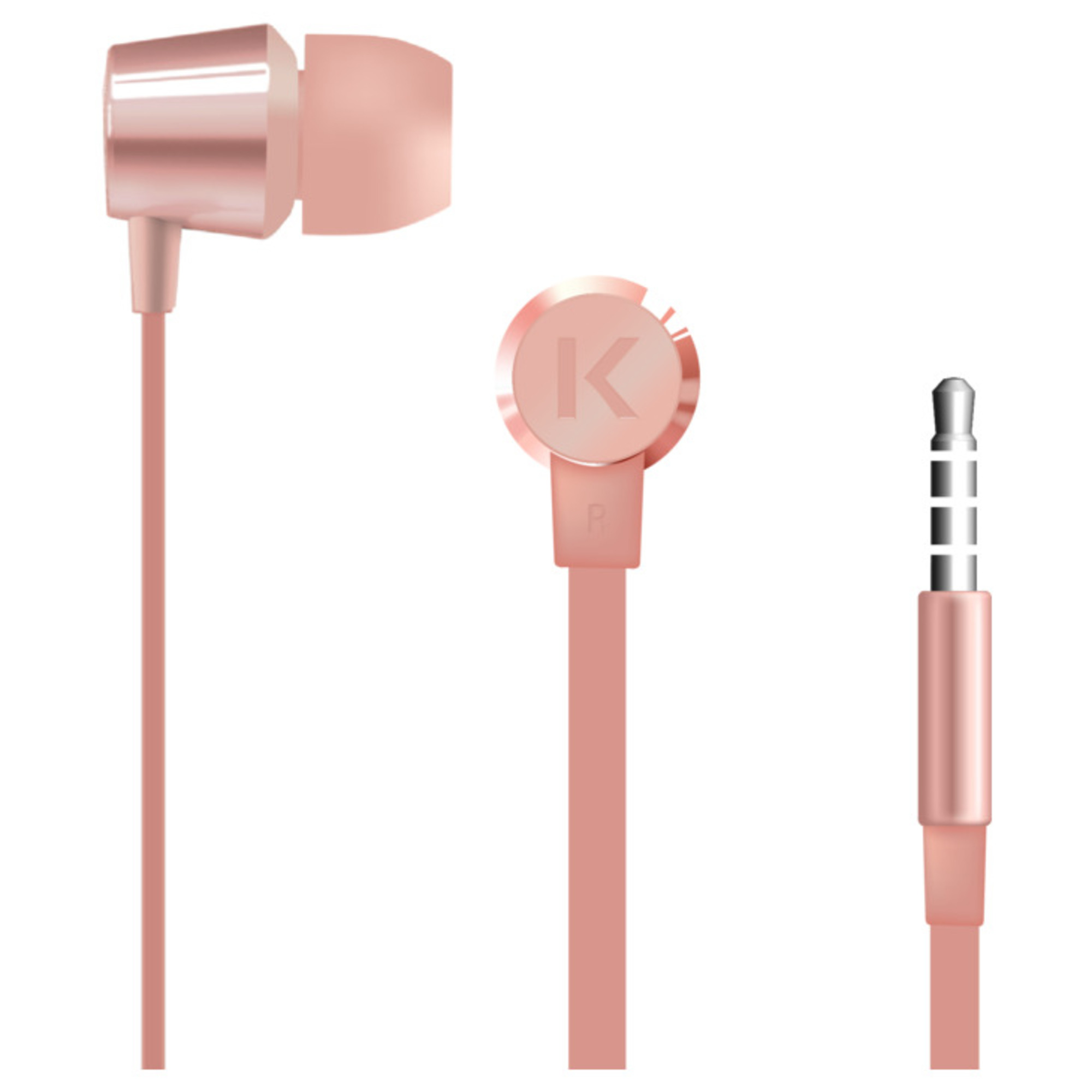 K Ecouteurs intra-auriculaires, Or Rose - Neuf