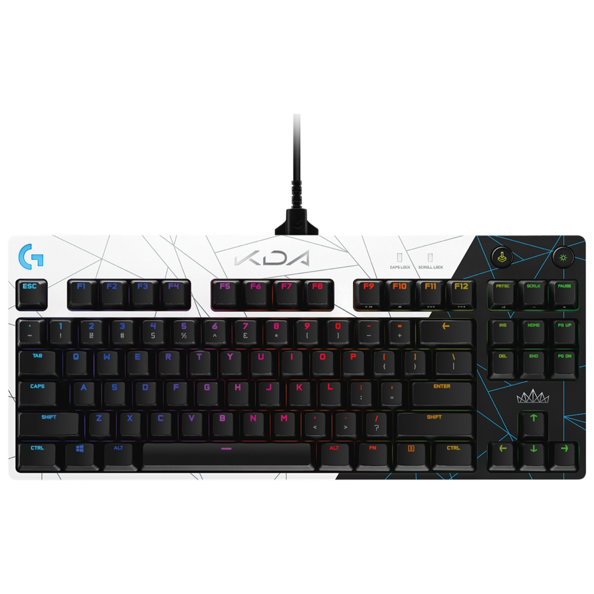 Logitech G G PRO K/DA Mechanical Gaming Keyboard clavier USB AZERTY Français Noir, Bleu, Blanc - Neuf