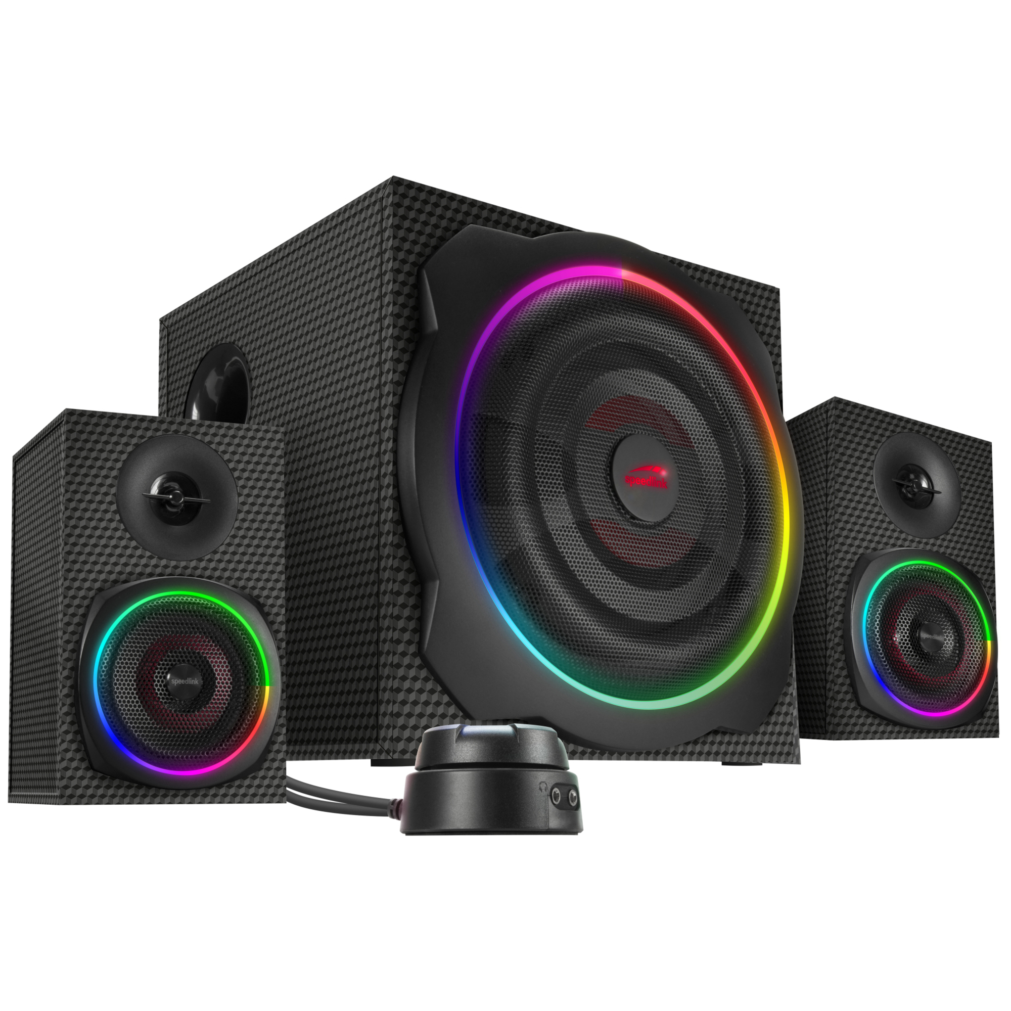 Haut-Parleur Speedlink SL-830100-BK – Système 2.1, 60W, Avec Fil & Sans Fil