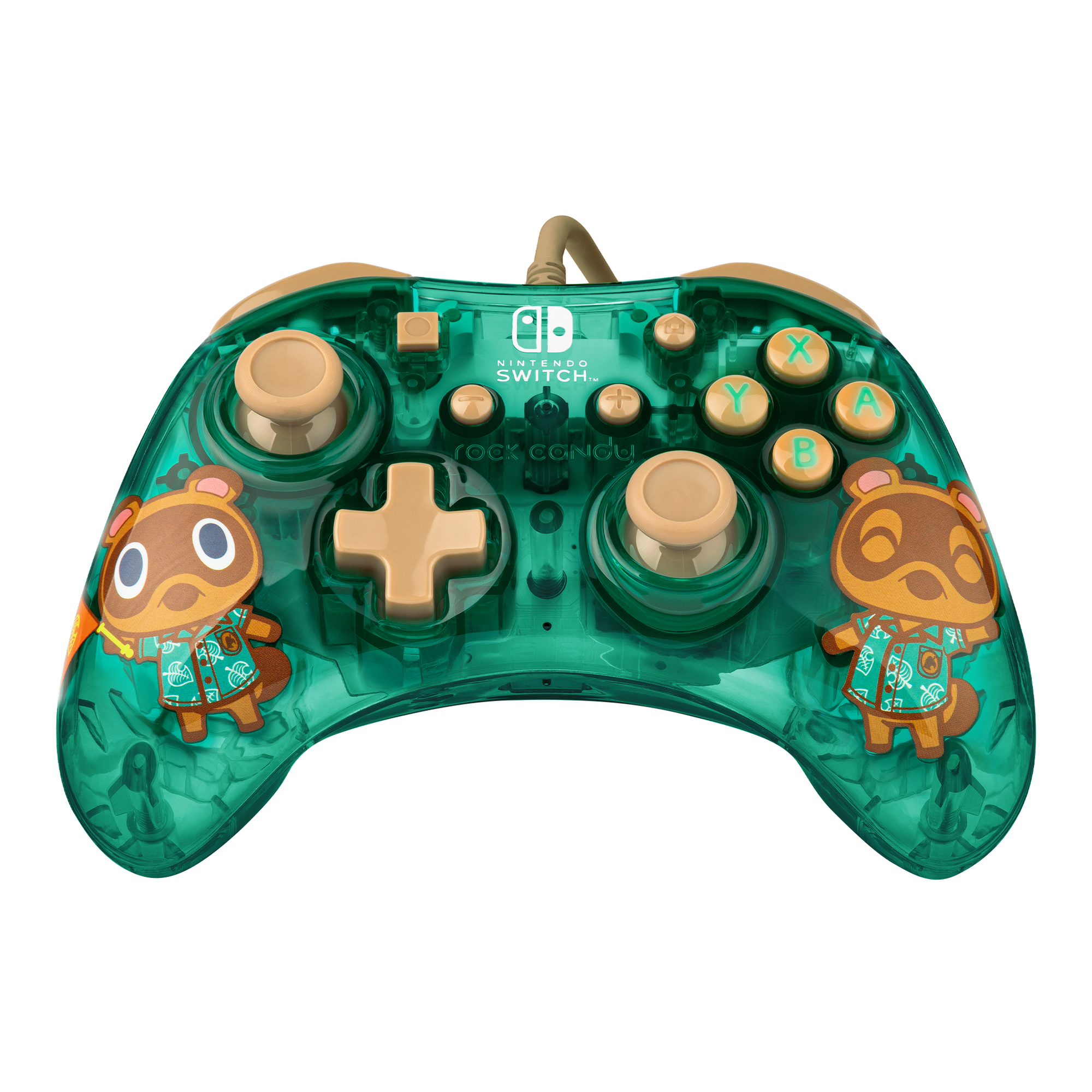 Rock Candy: Timmy Tommy Breezy Blue Green, controller analogico/digitale USB traslucido per Nintendo Switch, Nintendo Switch Lite, Nintendo Switch OLED - nuovo