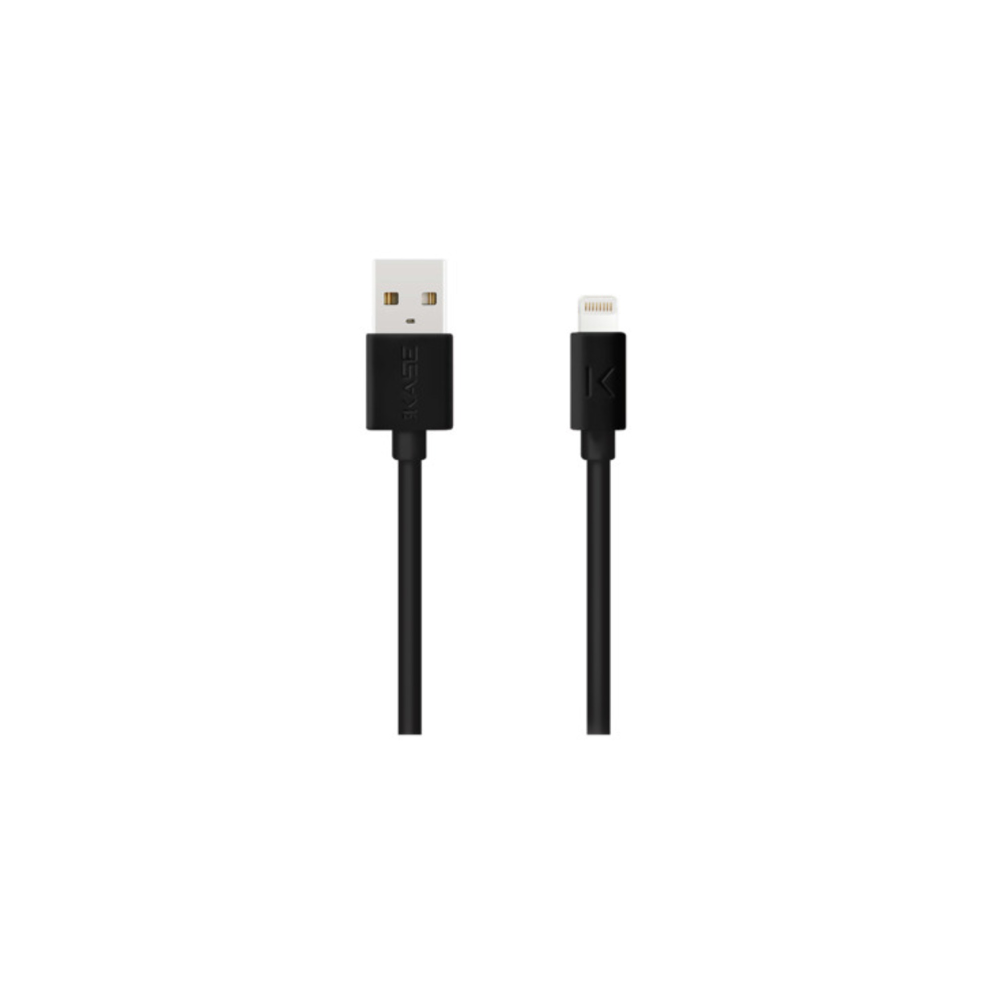 THE KASE C&acirc;ble Lightning certifi&eacute; MFi Apple Charge/Sync (2M), Noir de Jais - Neuf