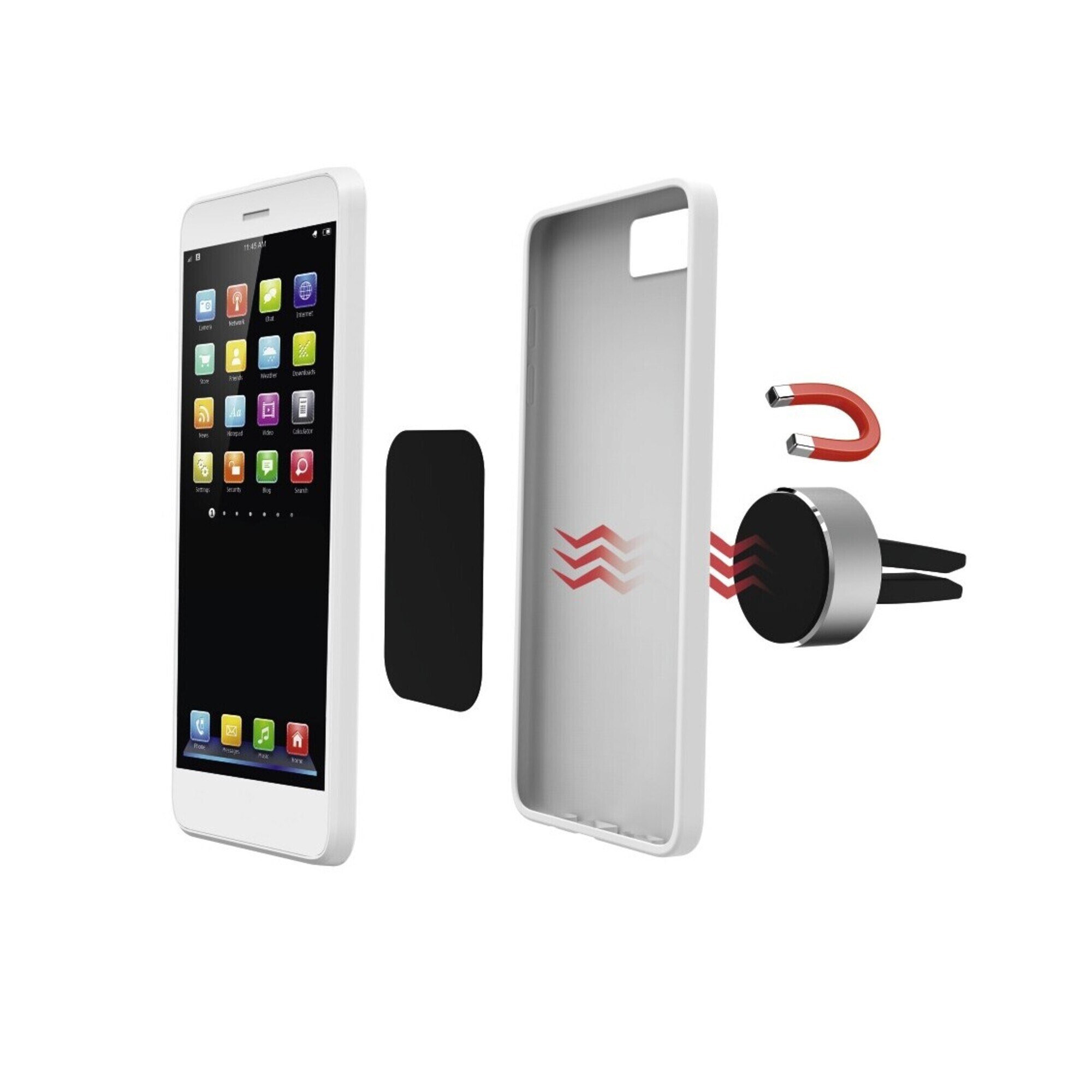 Support universel pour smartphone Magnet couleur Alu - Neuf