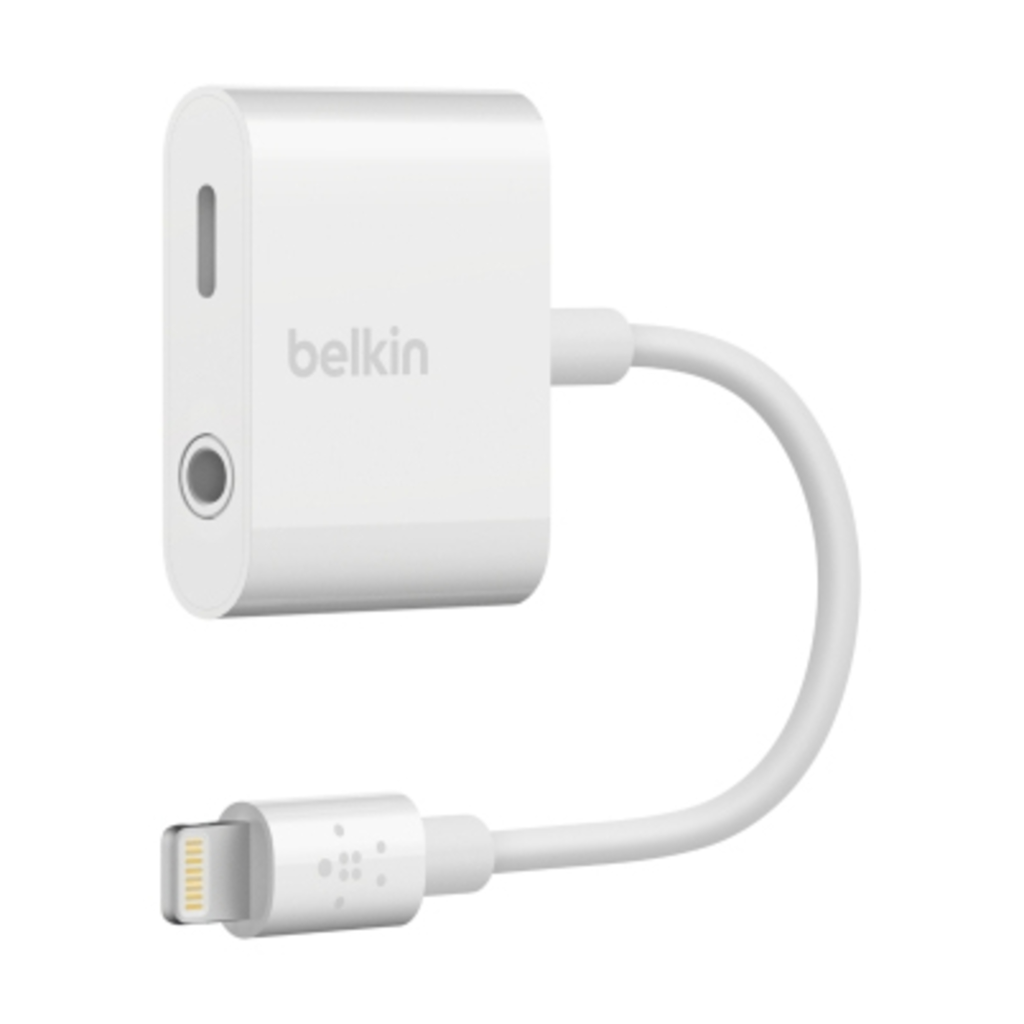 Belkin RockStar câble de téléphone portable Blanc Lightning Lightning + 3.5mm - Neuf