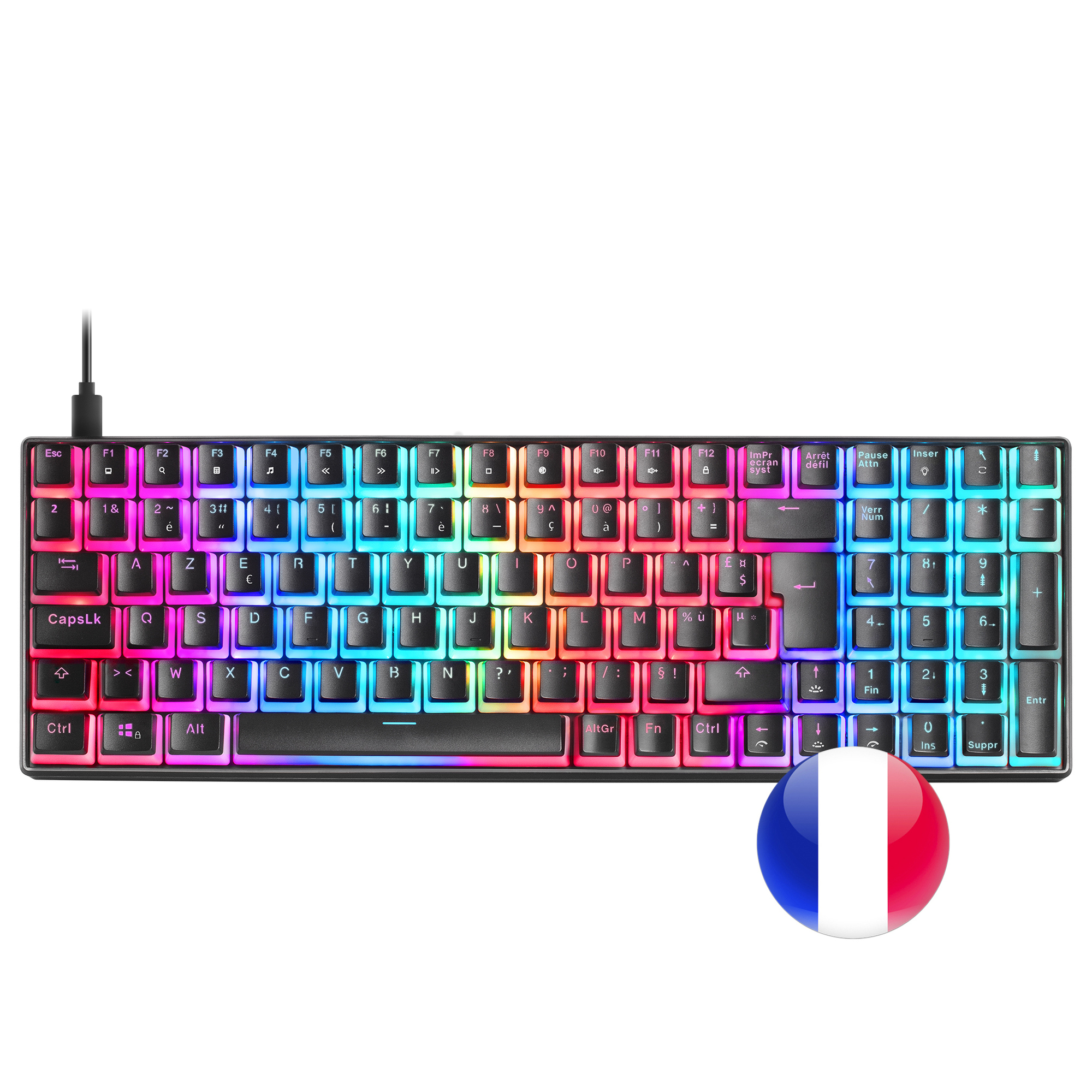 Mars Gaming MKULTRA clavier Jouer USB AZERTY Français Neuf