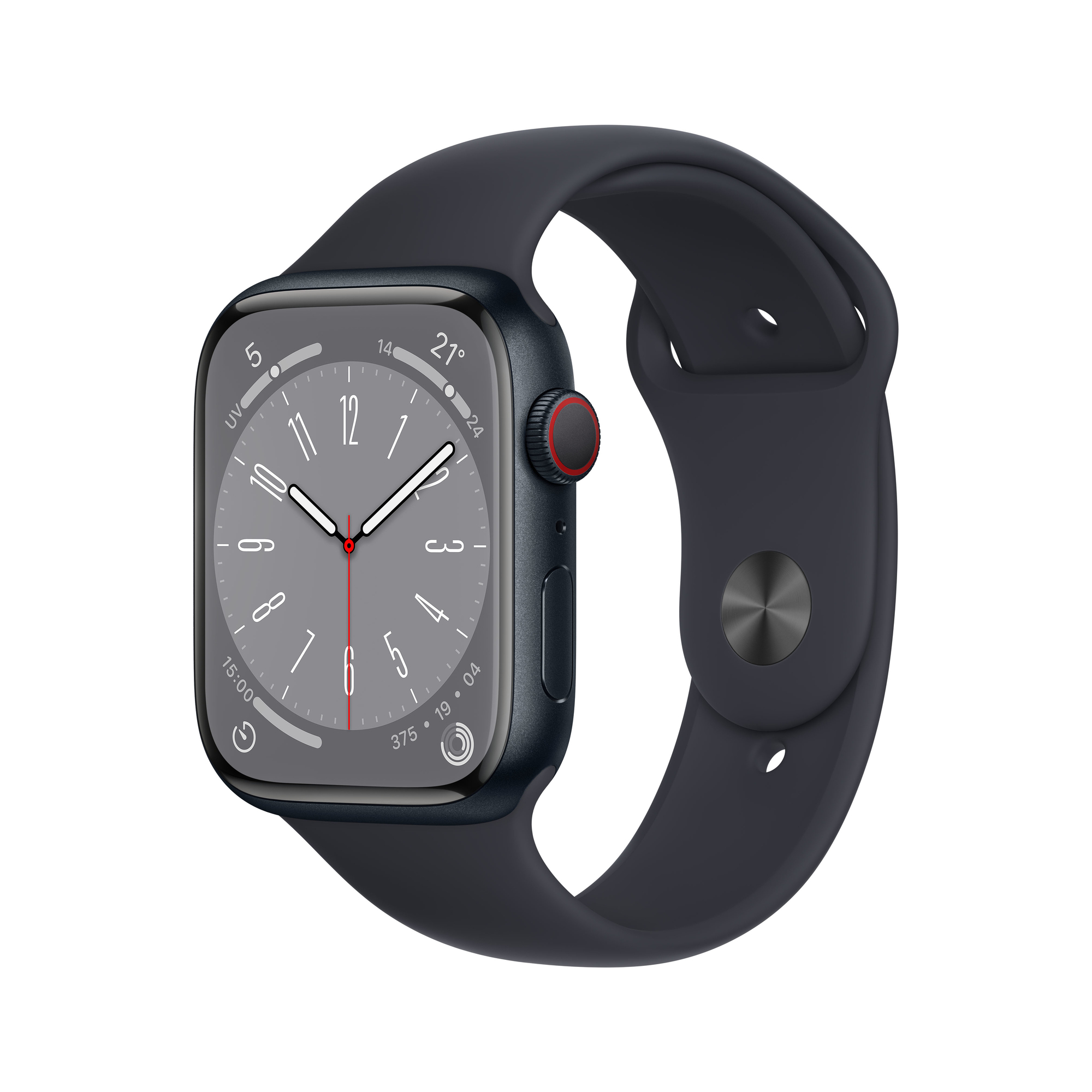 Watch Series 8 OLED 45 mm Boîtier en Aluminium GPS + Cellular Bracelet Sport Neuf