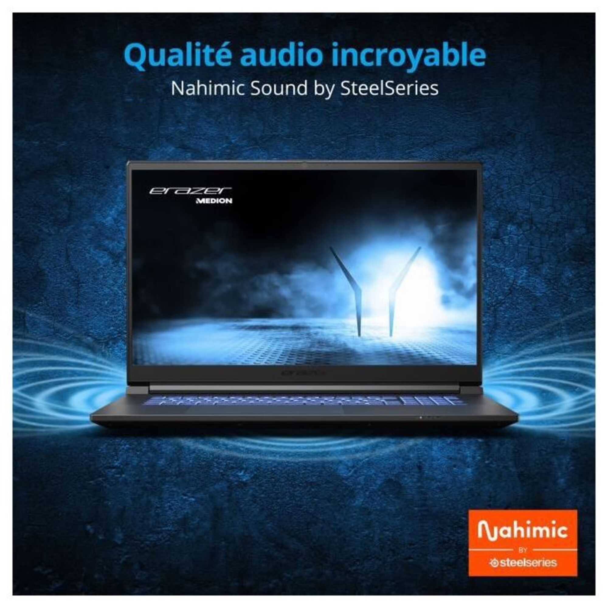 PC portable Gaming ERAZER NB ERAZER SCOUT E20 17 3” FHD IPS 144Hz Intel Core i5 SSD RTX 4050 AZERTY Neuf - vue 3