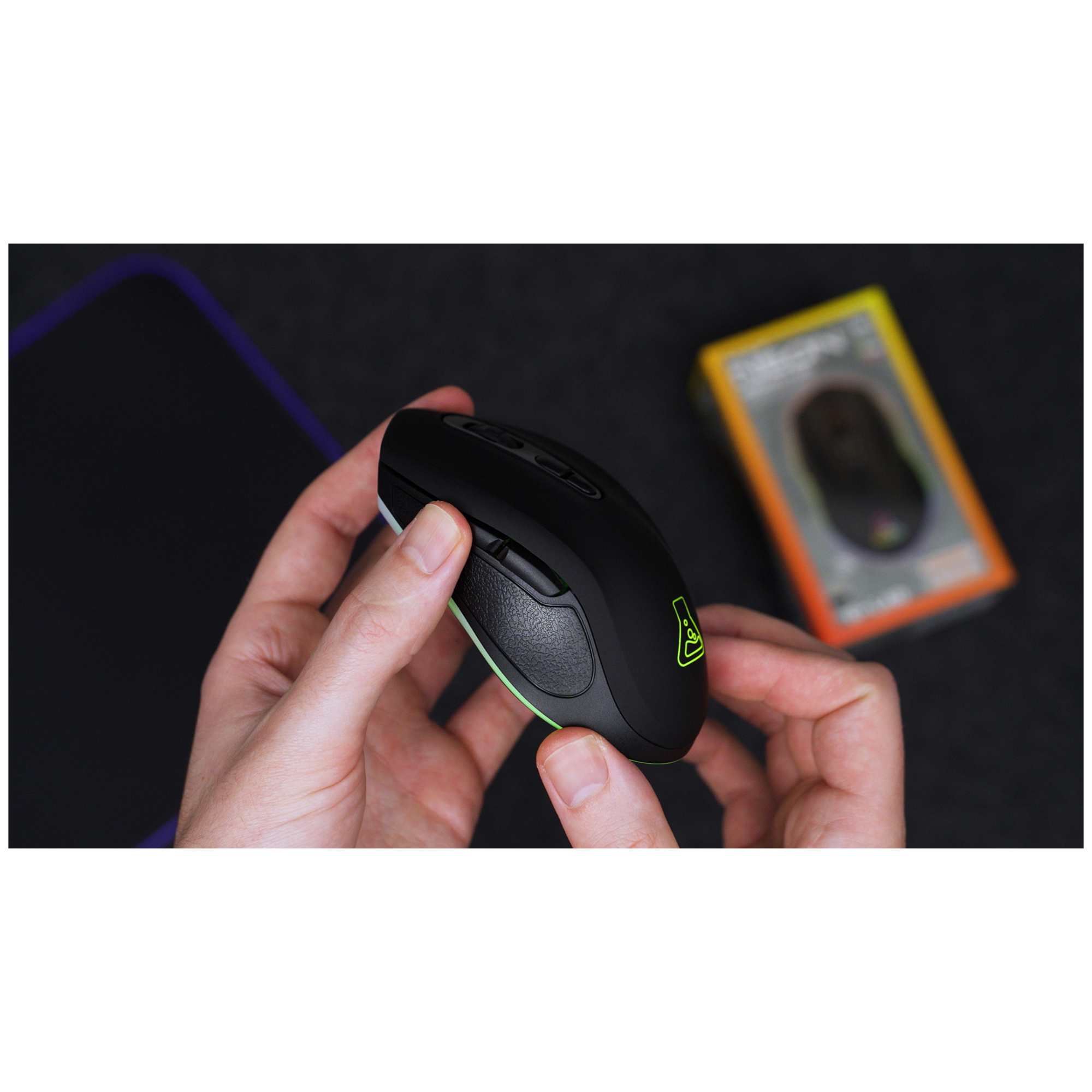 The G-Lab Kult Neon souris Jouer Droitier RF sans fil 2400 DPI - Neuf