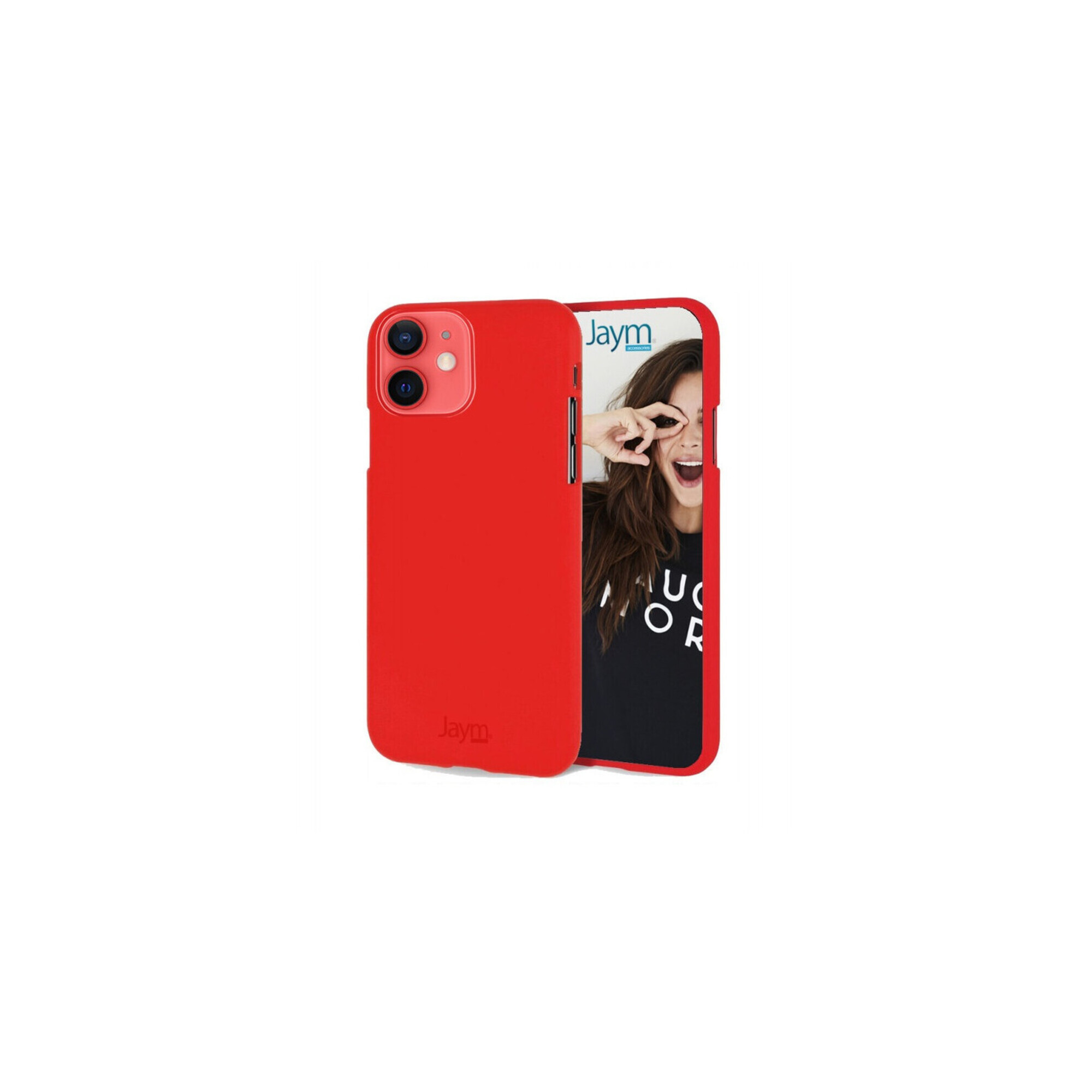 JAYM  - Coque Silicone Soft Feeling Rouge pour Apple iPhone 12 Mini (5.4) Finition Silicone Toucher Ultra Doux - Neuf