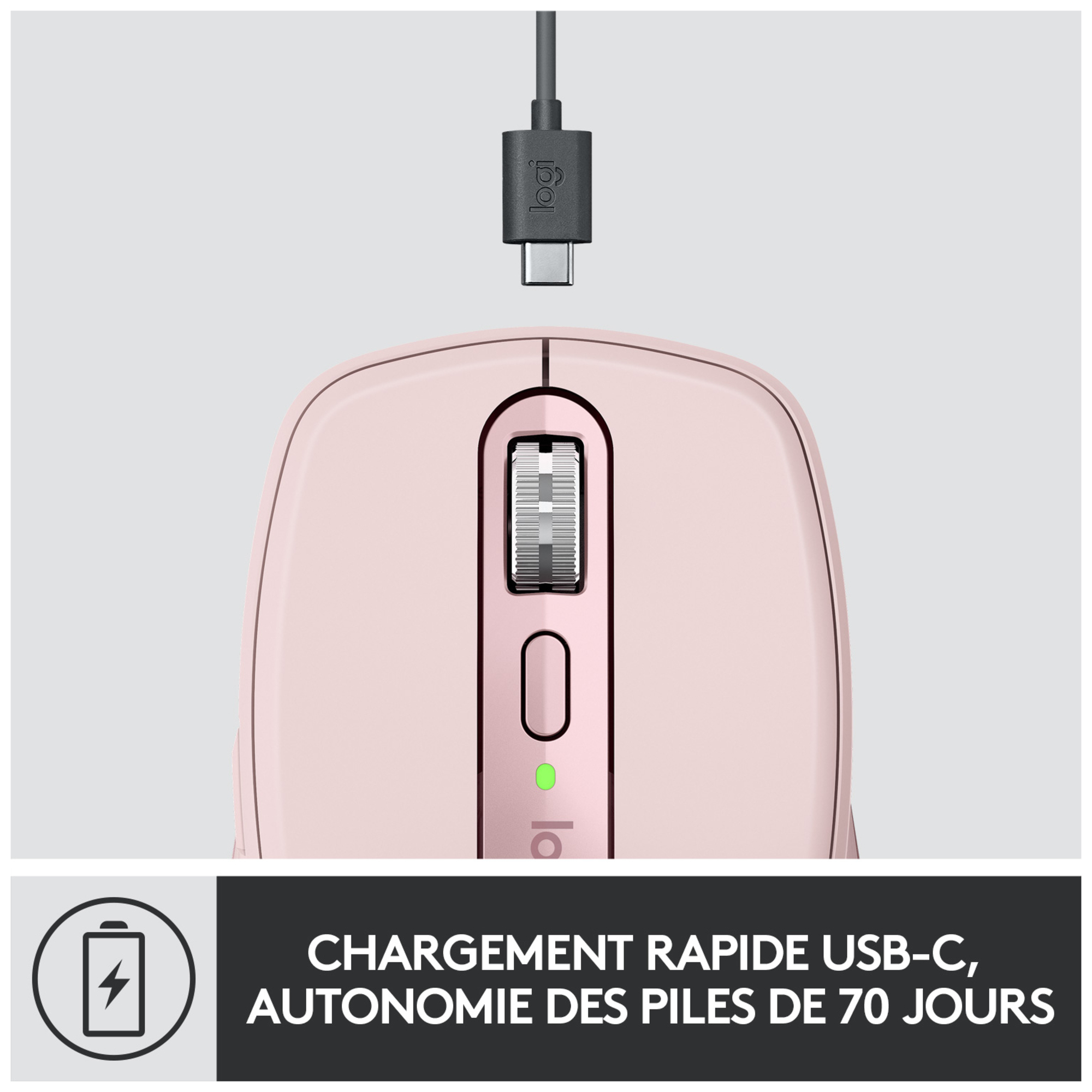 Logitech MX Anywhere 3 Compacte sans Fil Défilement Magnétique Toute Surface Capteur 4 000 PPP Boutons Personnalisables USB C Bluetooth Apple Mac iPad Windows - vue 4