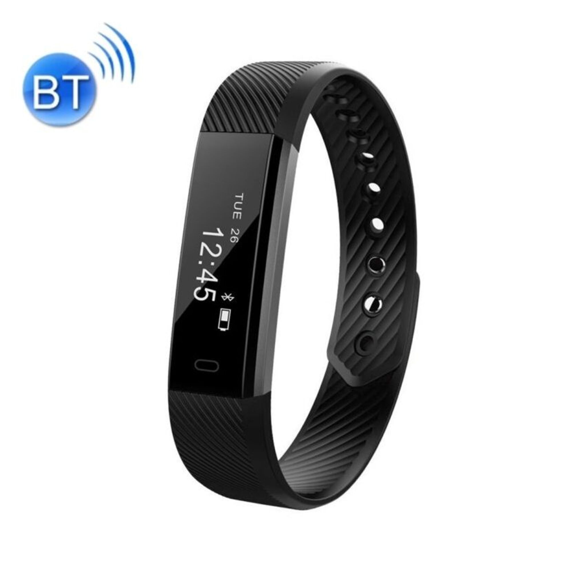 Bracelet Connecté iOs Android Smartwatch Bluetooth Cardio Podomètre Étanche Noir YONIS - Neuf