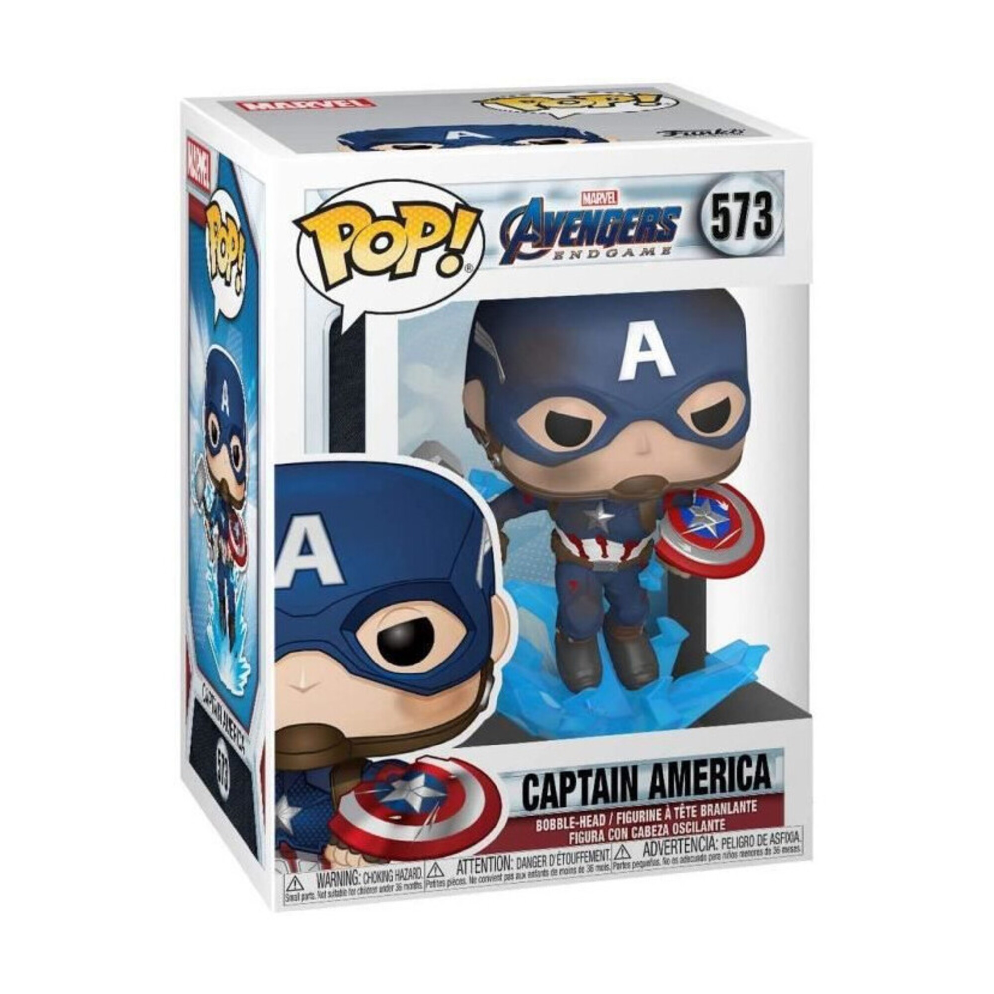 Figurine Funko Pop! Marvel Endgame Capt America avec bouclier cassé et marteau de Thor Neuf - vue 7