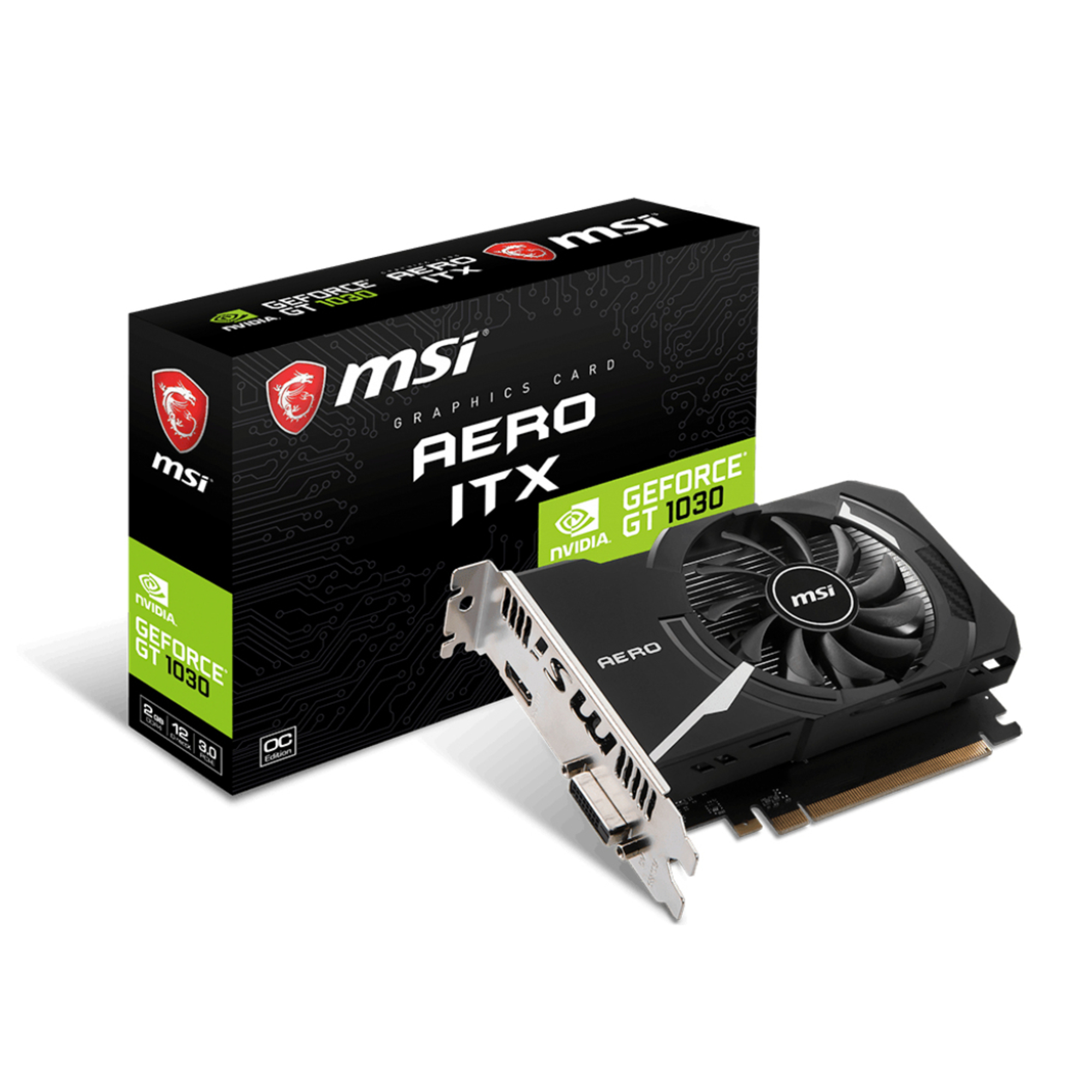 Carte Graphique MSI GeForce GT 1030 AERO ITX – 2 Go GDDR4, PCIe 3.0 x4 - vue 2