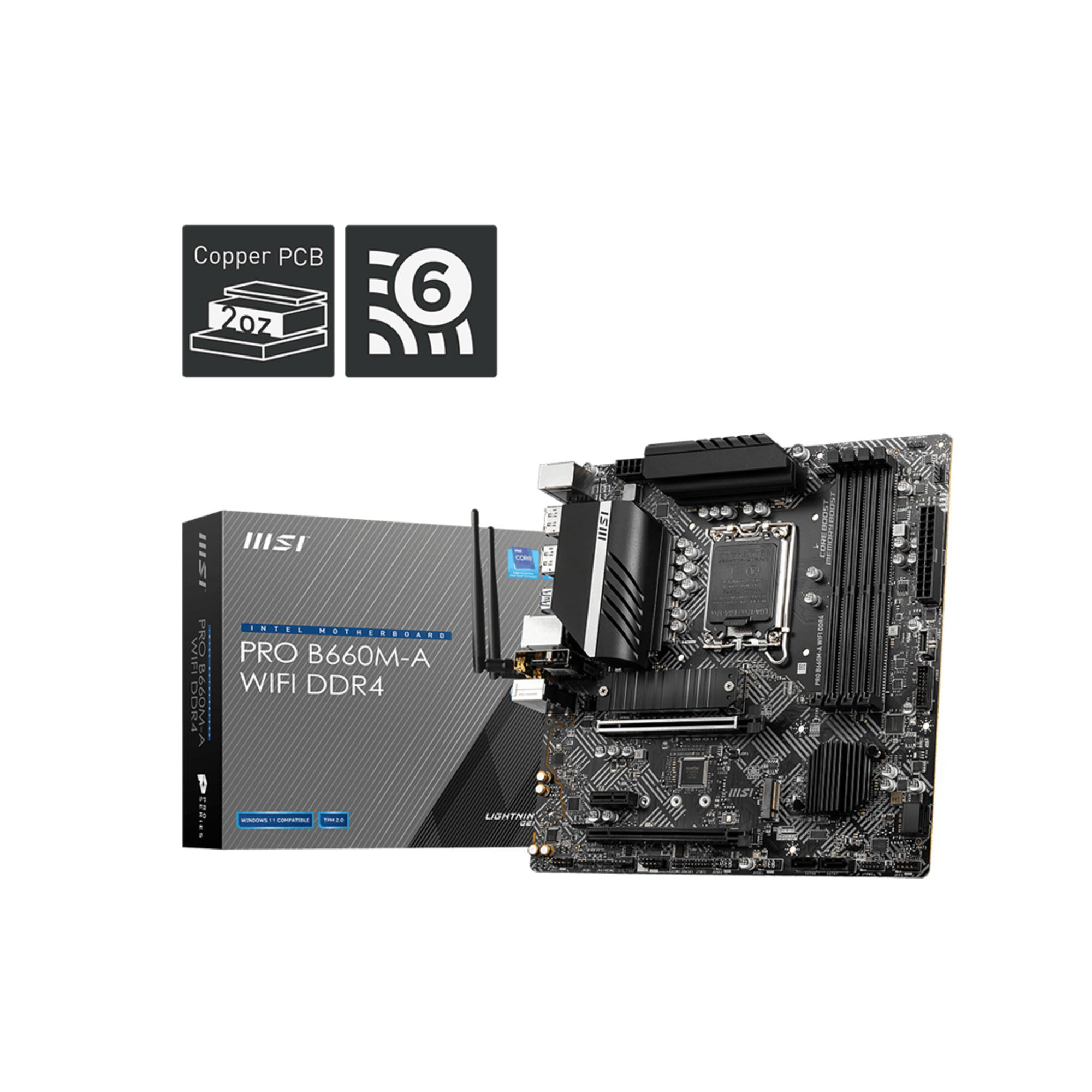 MSI PRO B660M A WIFI DDR4 carte mère Intel B660 LGA 1700 micro ATX Neuf