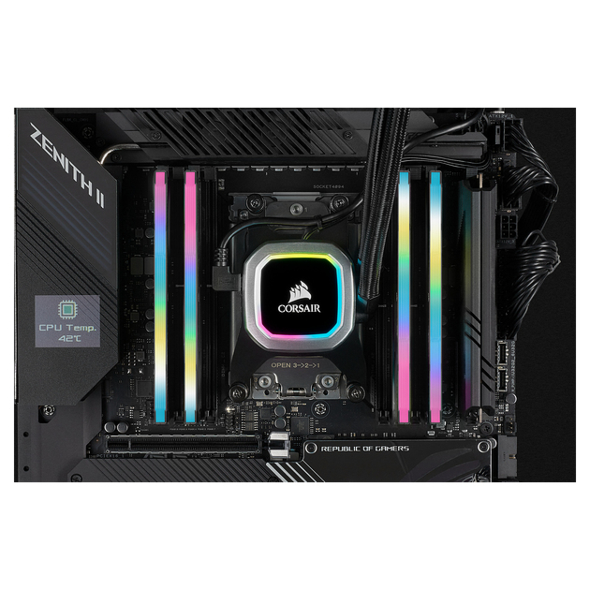 Corsair Vengeance RGB Pro CMH128GX4M4E3200C16 module de mémoire 128 Go 4 x 32 Go DDR4 3200 MHz - Neuf