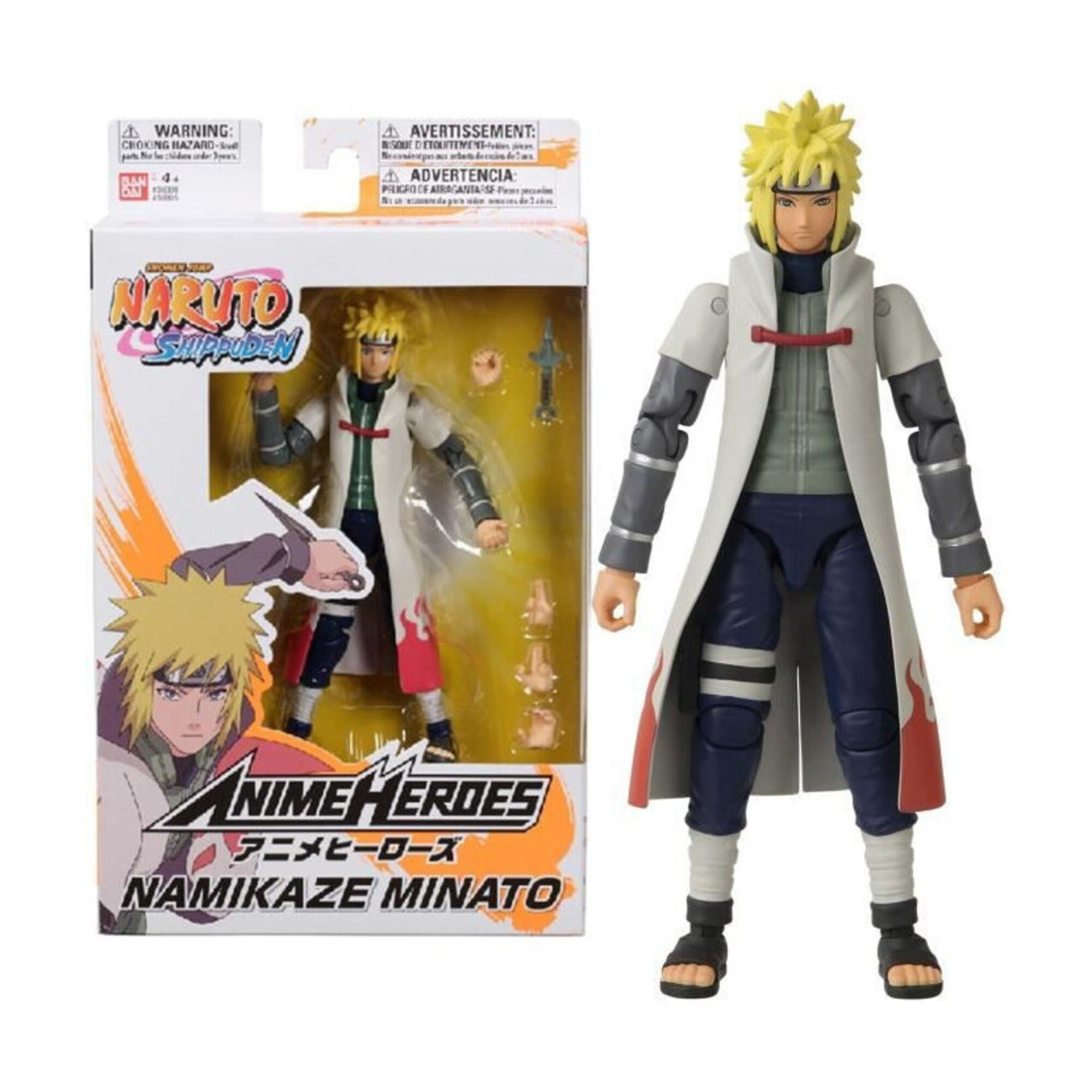 BANDAI Anime Heroes - Naruto Shippuden - Figurine Anime heroes 17 cm - Namikaze Minato - Neuf