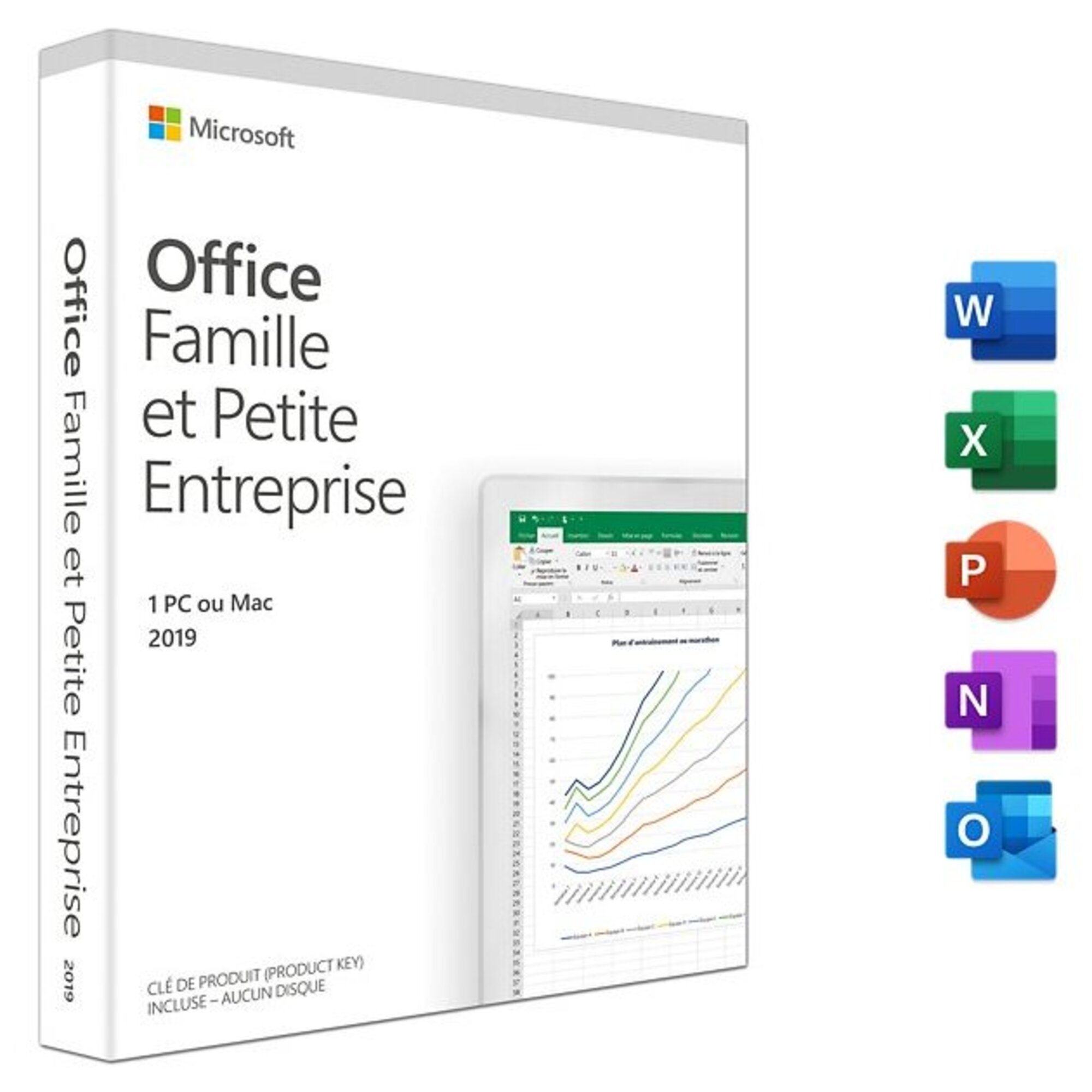 Microsoft Office Home & Business 2019 Base 1 licence(s) Licence Français - Neuf