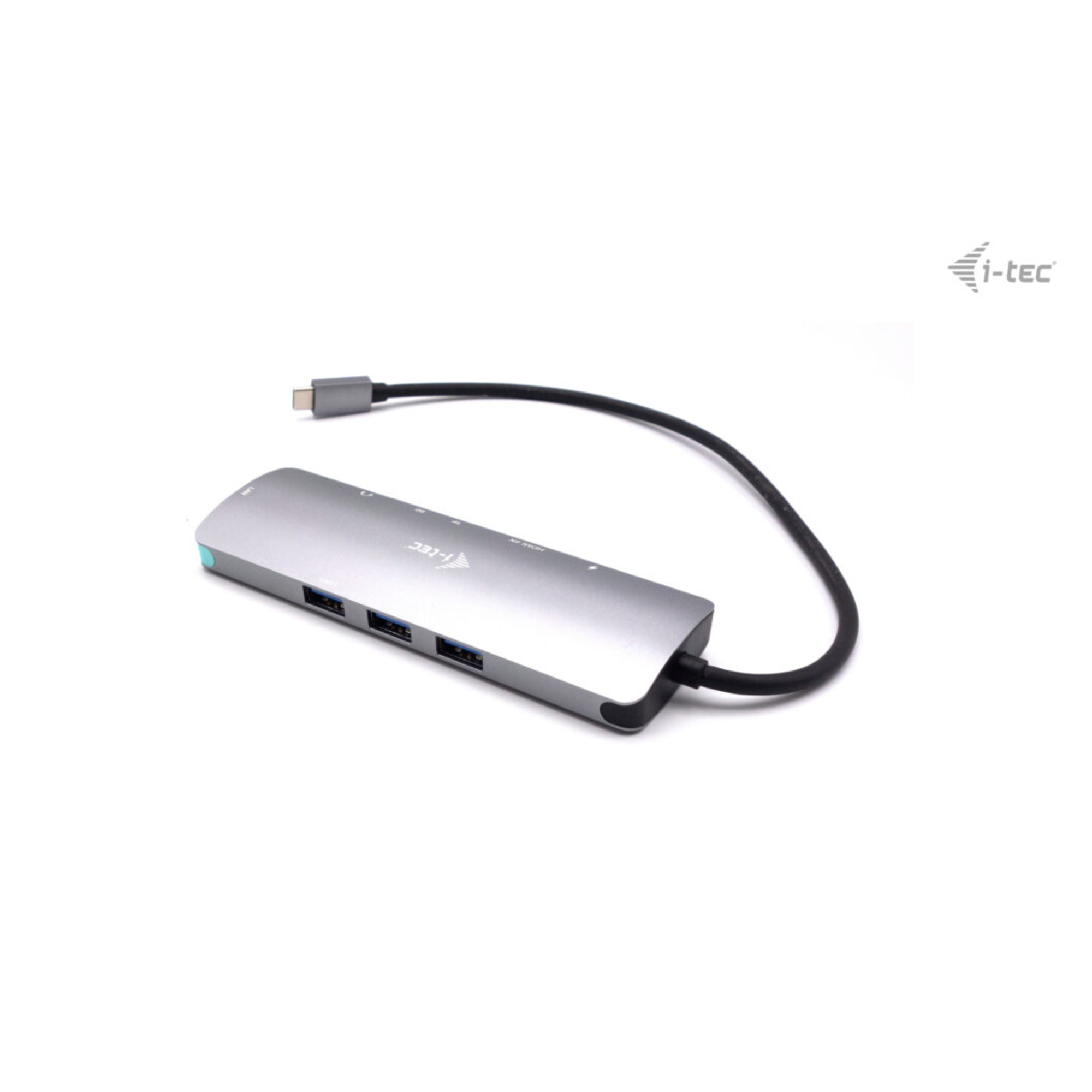 i tec USB C Metal Nano Dock Station 4K HDMI LAN + Power Delivery - vue 3