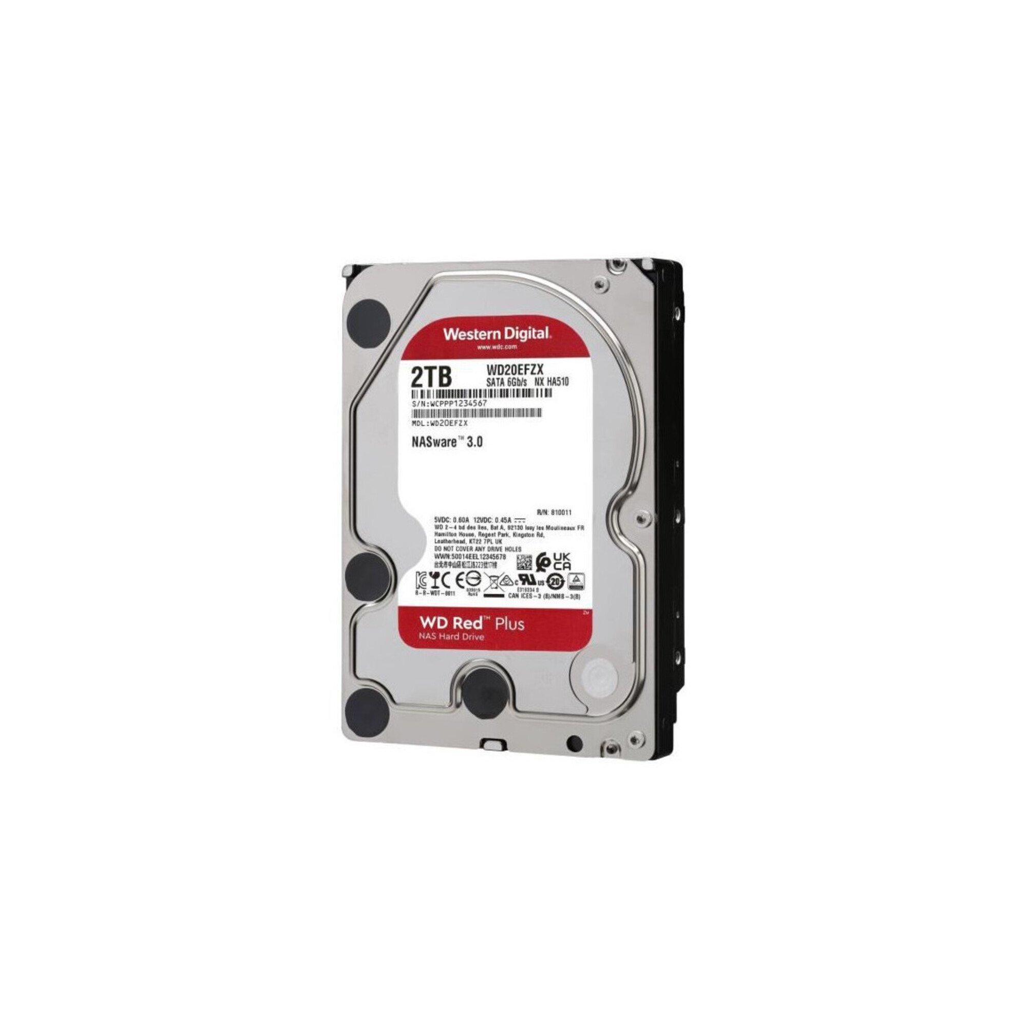 Western Digital WD Red Plus 3.5  2 To Série ATA III - Neuf