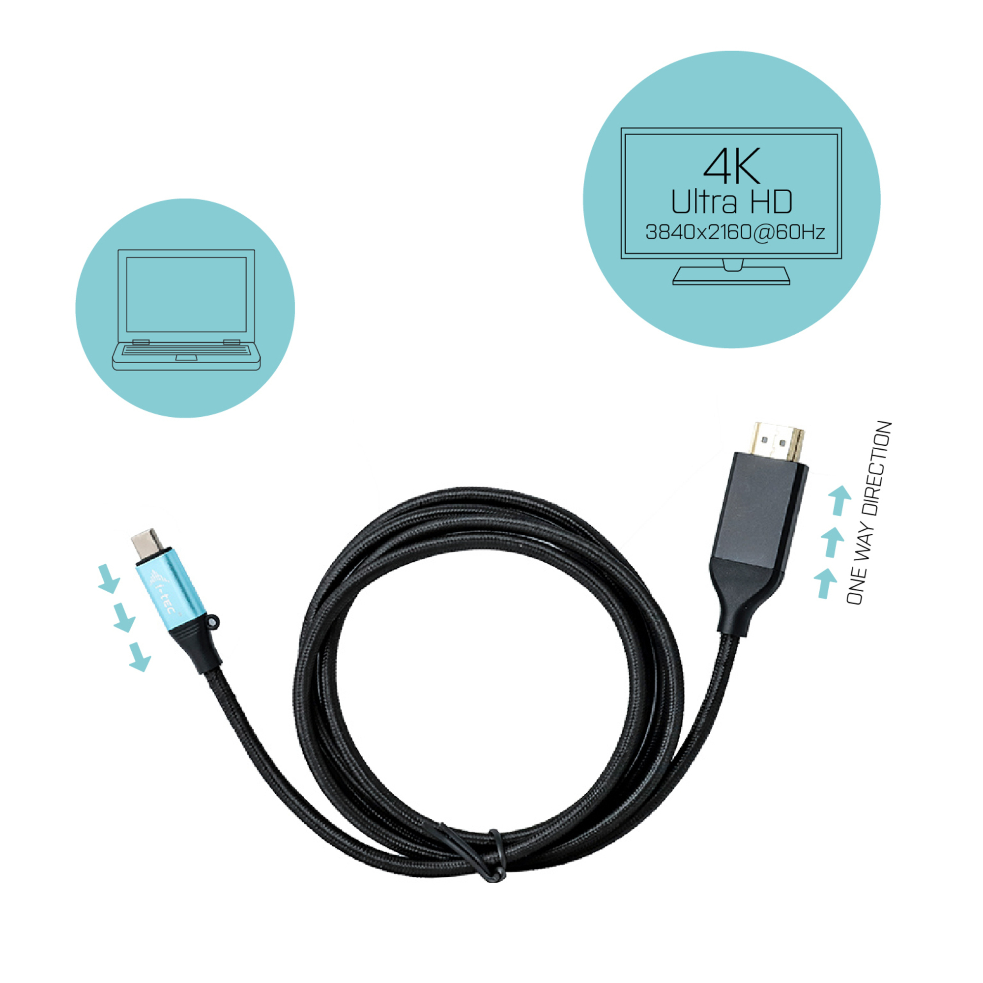 i tec Câble adaptateur USB C vers HDMI - vue 3
