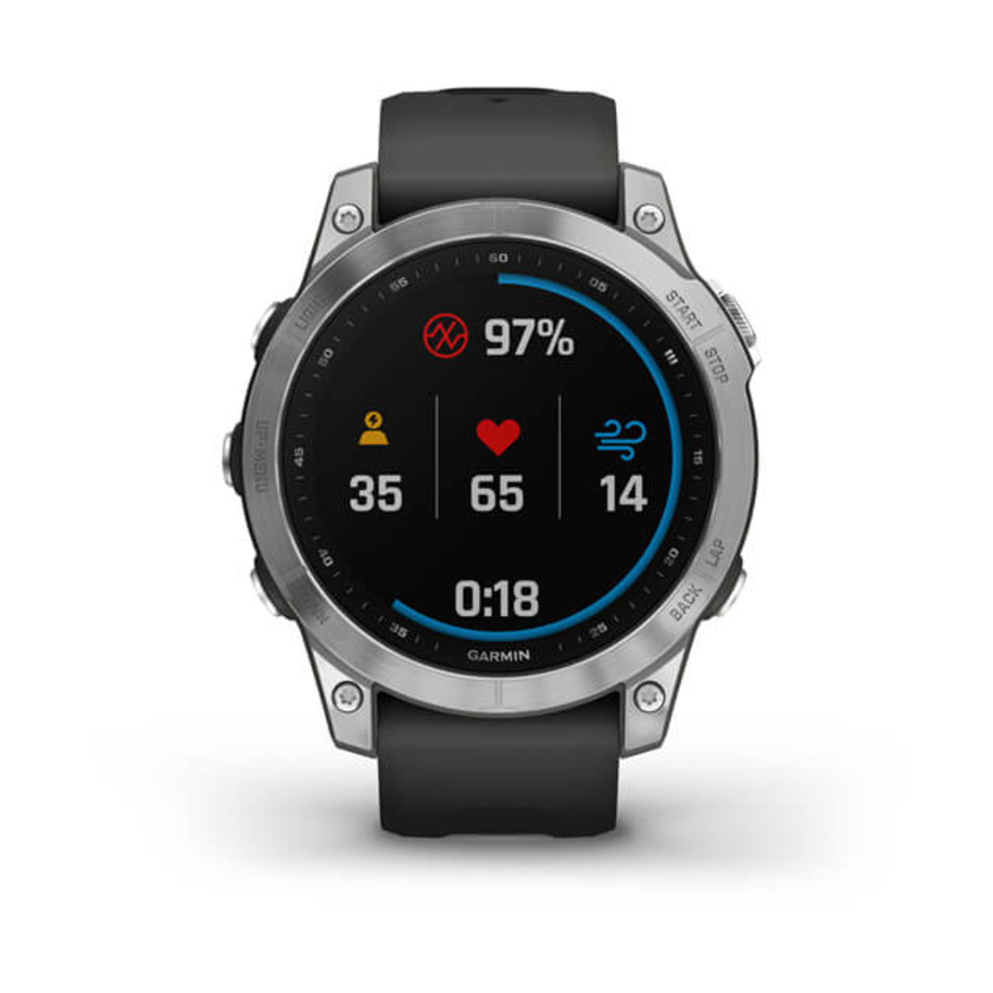 Garmin fenix 7 3 3 cm 1.3 MIP 47 mm Numérique 260 x 260 pixels Écran tactile Wifi GPS satellite Neuf - vue 2