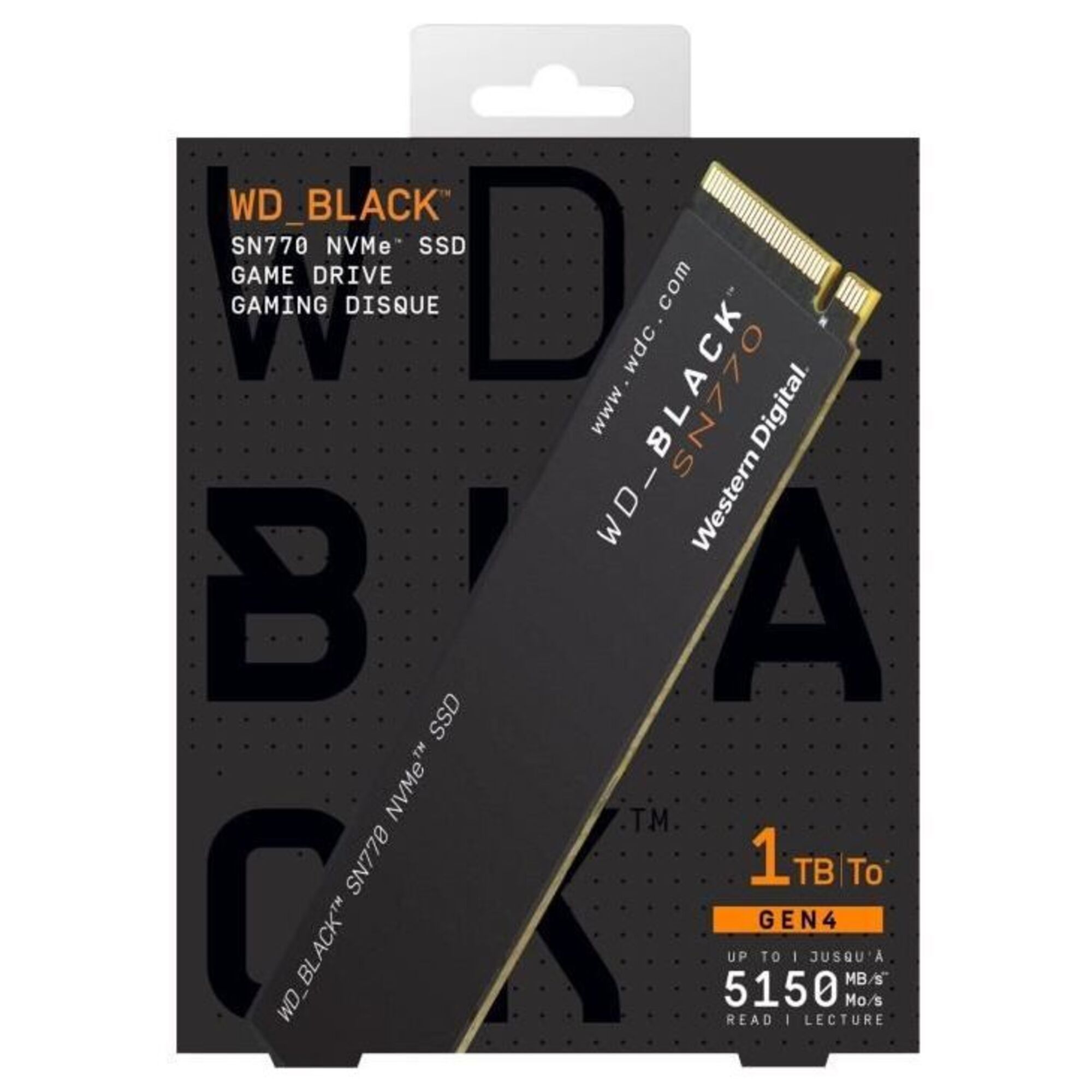 Western Digital Black SN770 1 To M.2 PCI Express 4.0 NVMe - Neuf