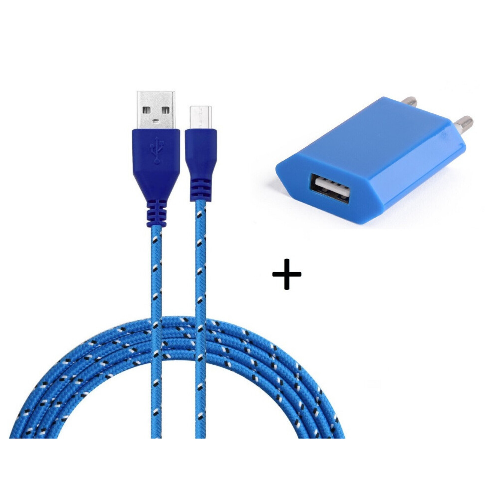 Pack Chargeur pour Manette Playstation 4 PS4 Smartphone Micro USB Cable Tresse 3m Chargeur + Prise Secteur USB Murale Android Neuf
