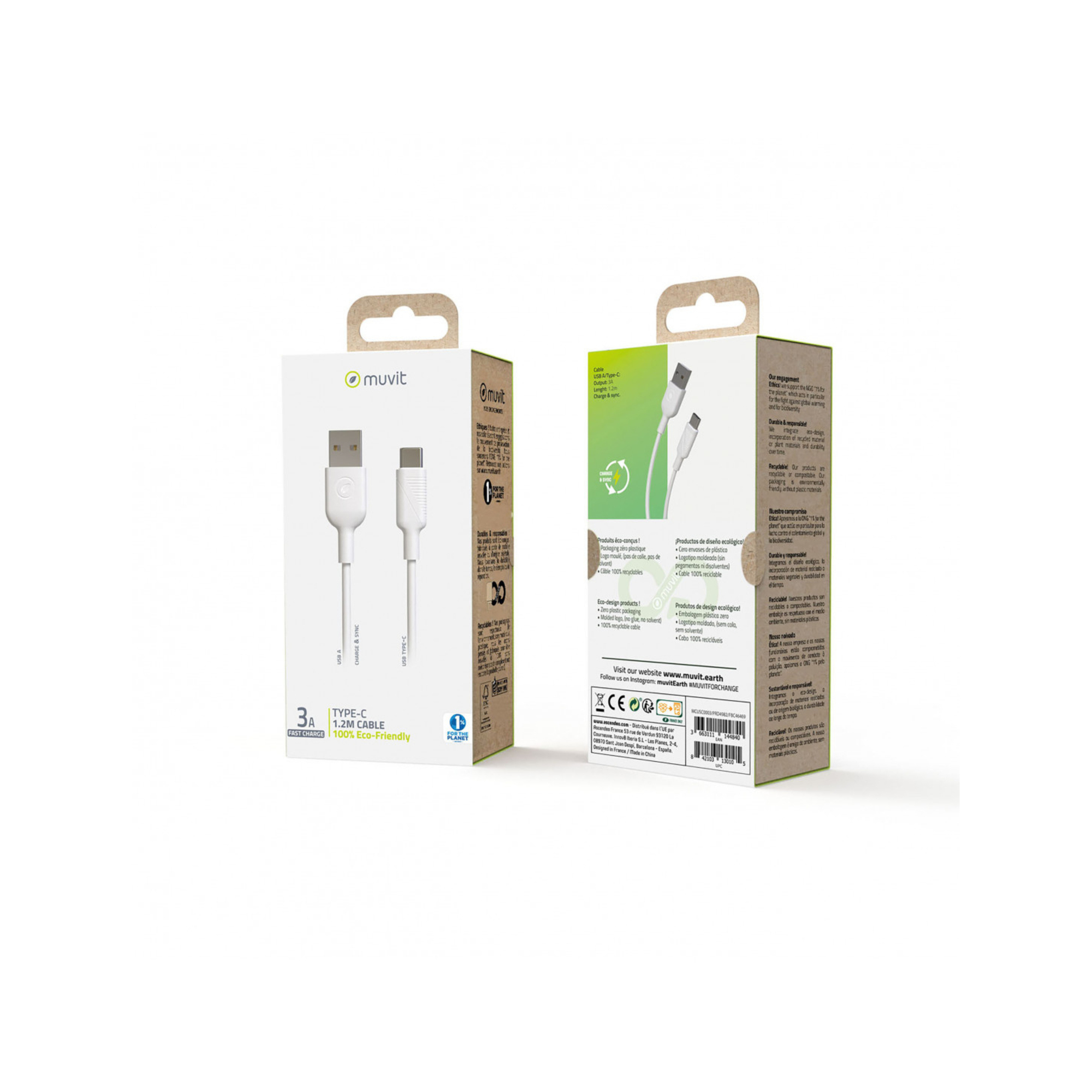 MUVIT FOR CHANGE Câble USB A / USB C 1.2 - vue 4