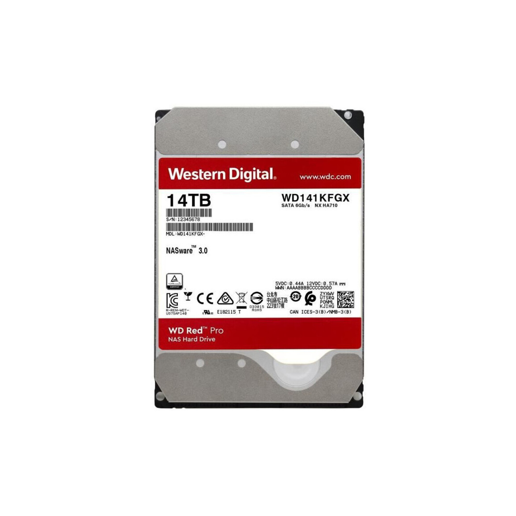 Western Digital Red Pro disque dur 14 To 7200 tr/min 512 Mo 3.5  Série ATA III - Neuf