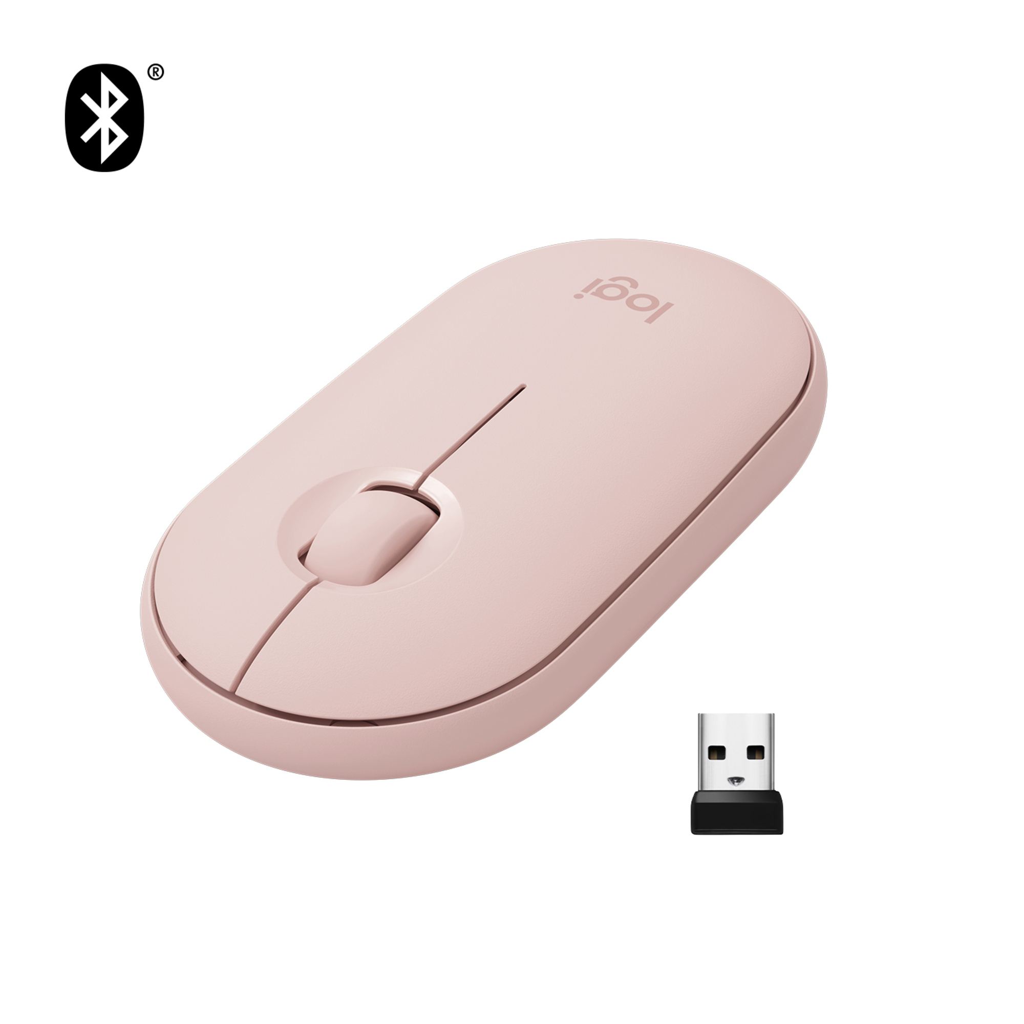 Logitech Pebble sans fil avec Bluetooth ou récepteur 2 4 GHz silencieuse et ultra fine pour ordinateur portable notebook iPad PC Mac et Chromebook - vue 6