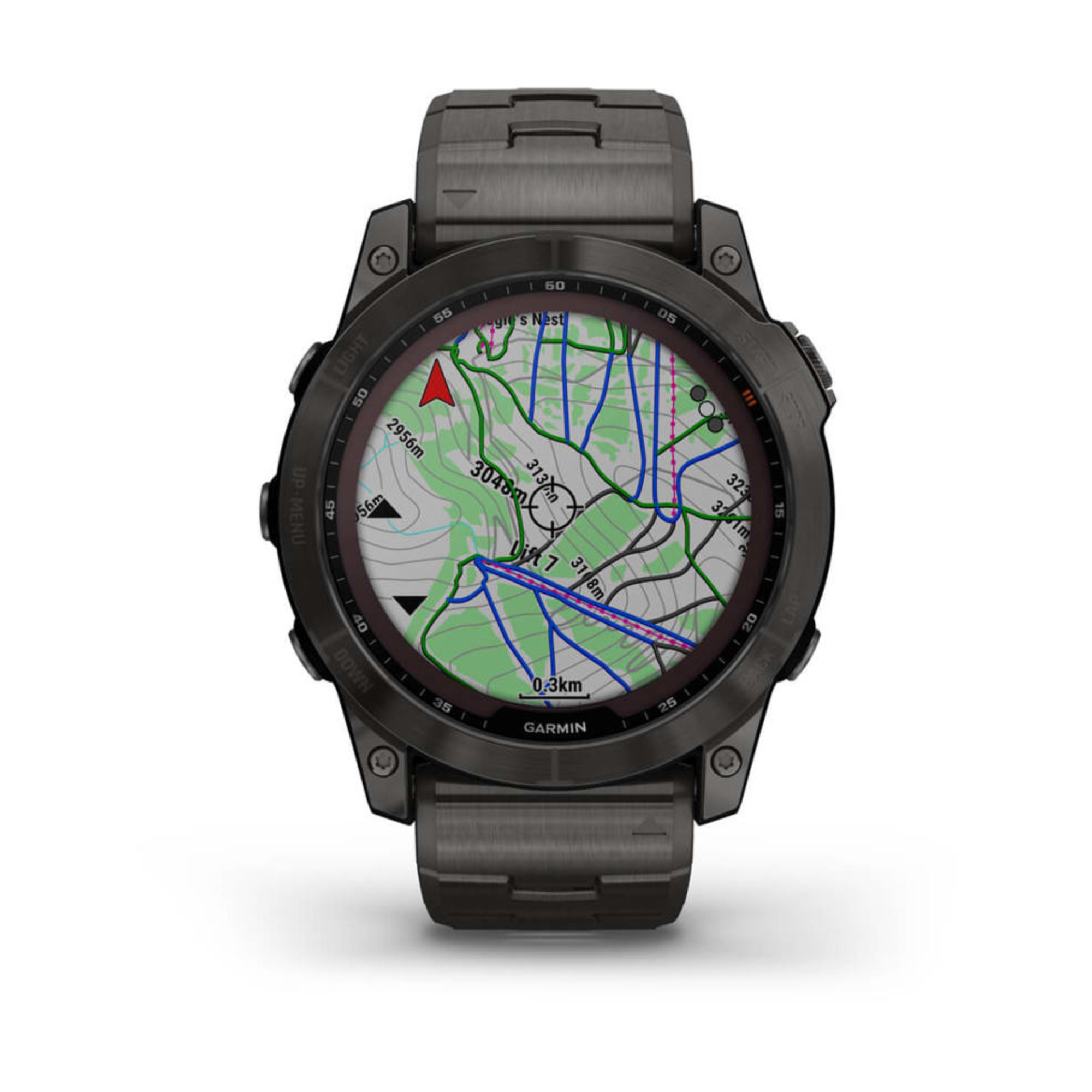 Garmin Fenix 7X Sapphire Solar mit Titanarmband schiefergrauschiefergrau - vue 2