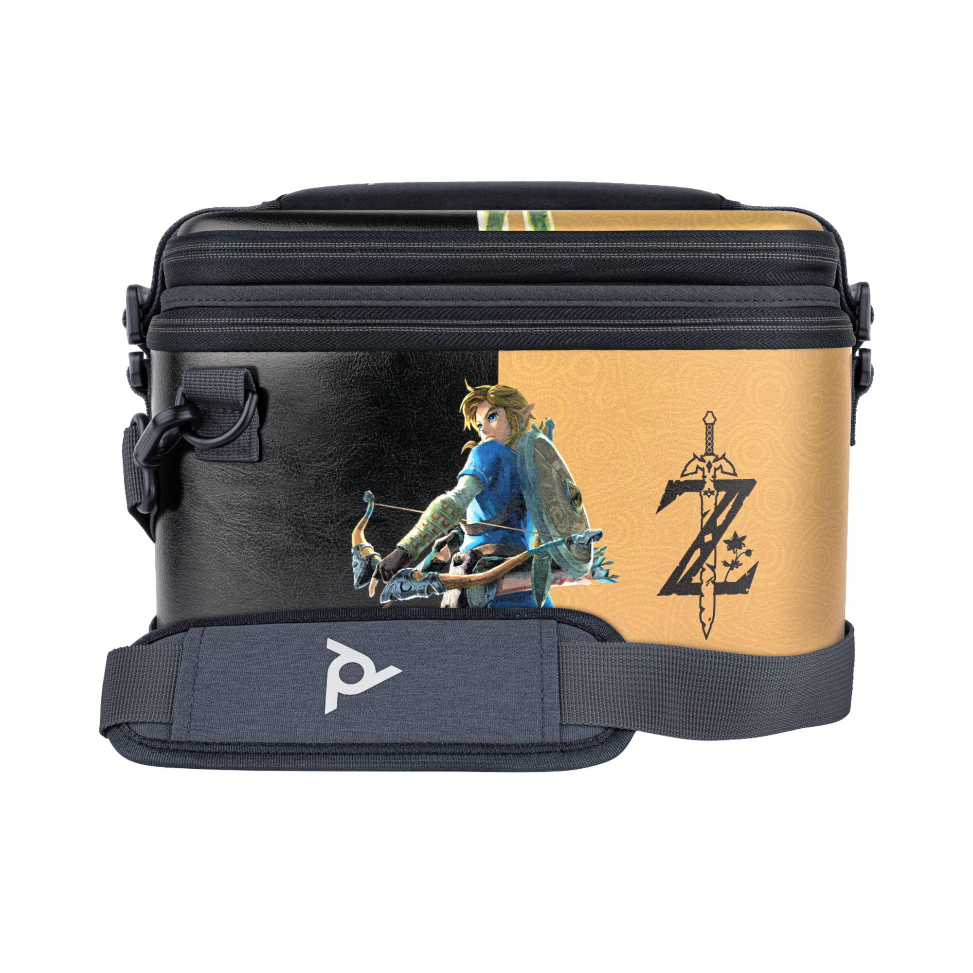 PDP Overnight: Hyrule Hero Link Boîtier robuste Nintendo Noir, Marron - Neuf
