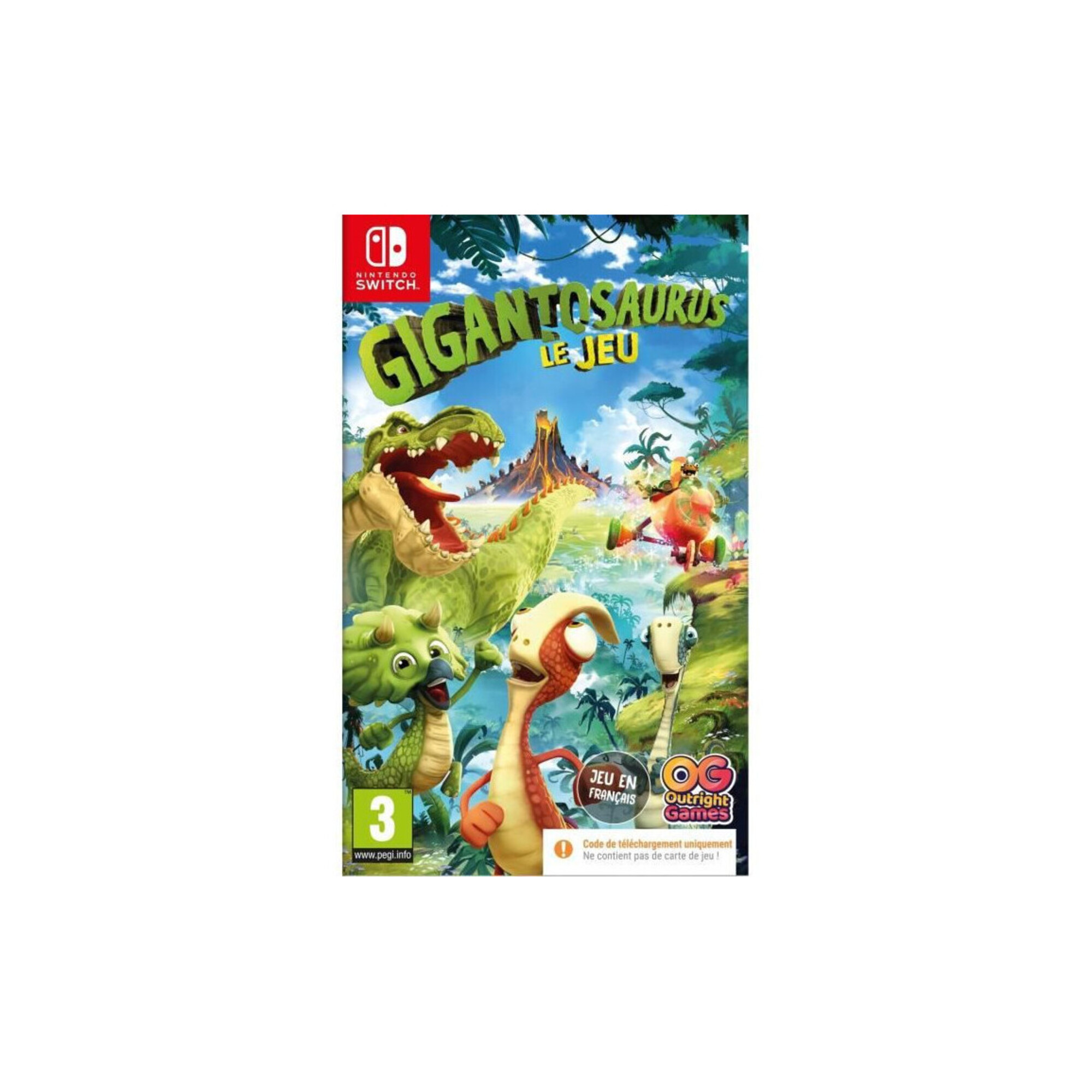 GIGANTOSAURUS : Le Jeu - Jeu Switch (Code dans la boite) - Neuf