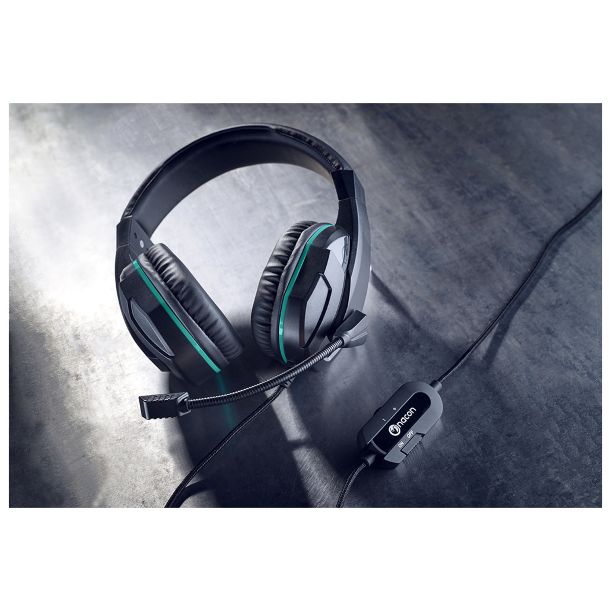 Casque Gaming filaire turquoise et noir avec micro amovible Nacon GH-110 - Neuf