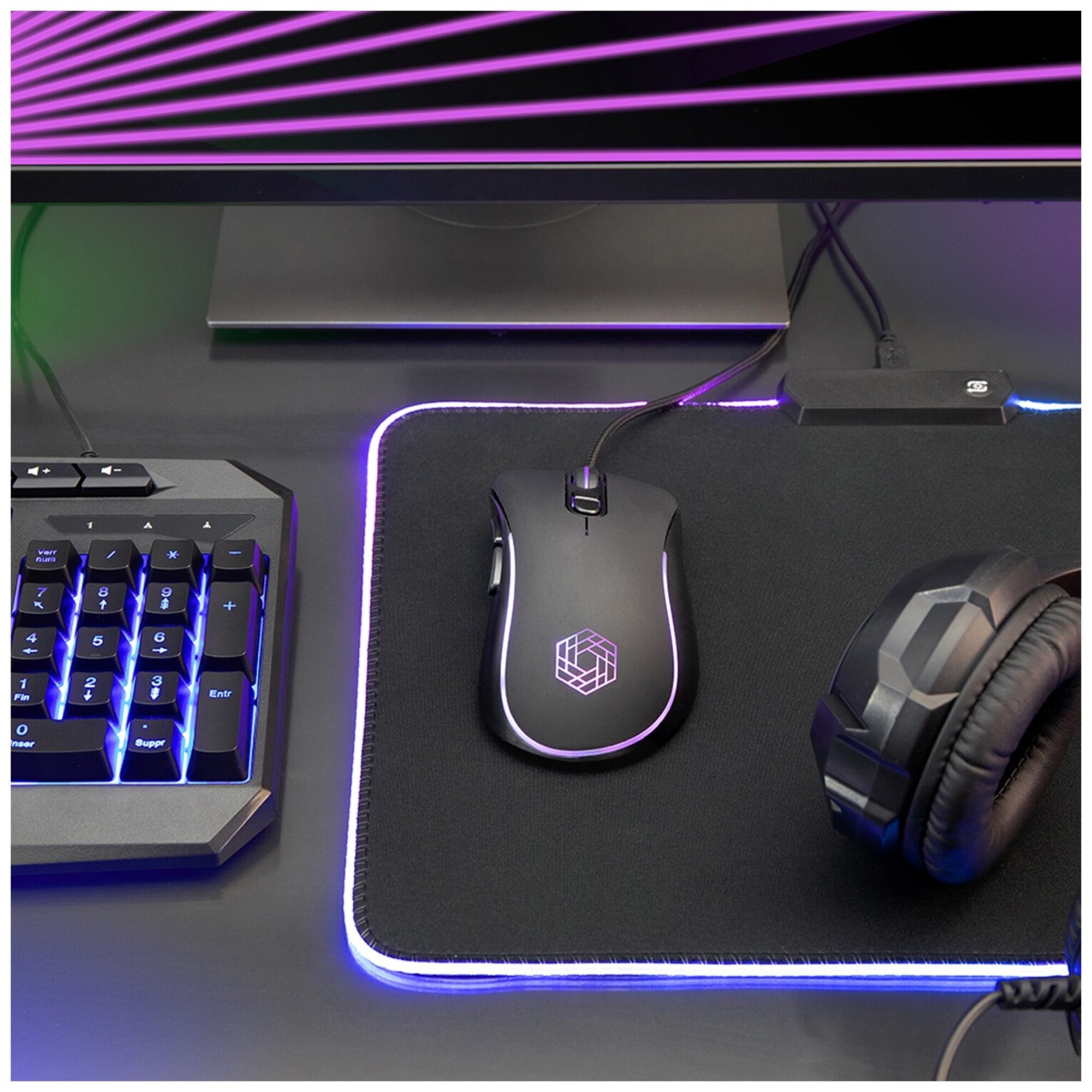 LIVOO TEA287 gamer filaire 7 boutons Programmables Rétro éclairage LED RGB Sensibilité ajustable 1200 à 7200 DPI - vue 5