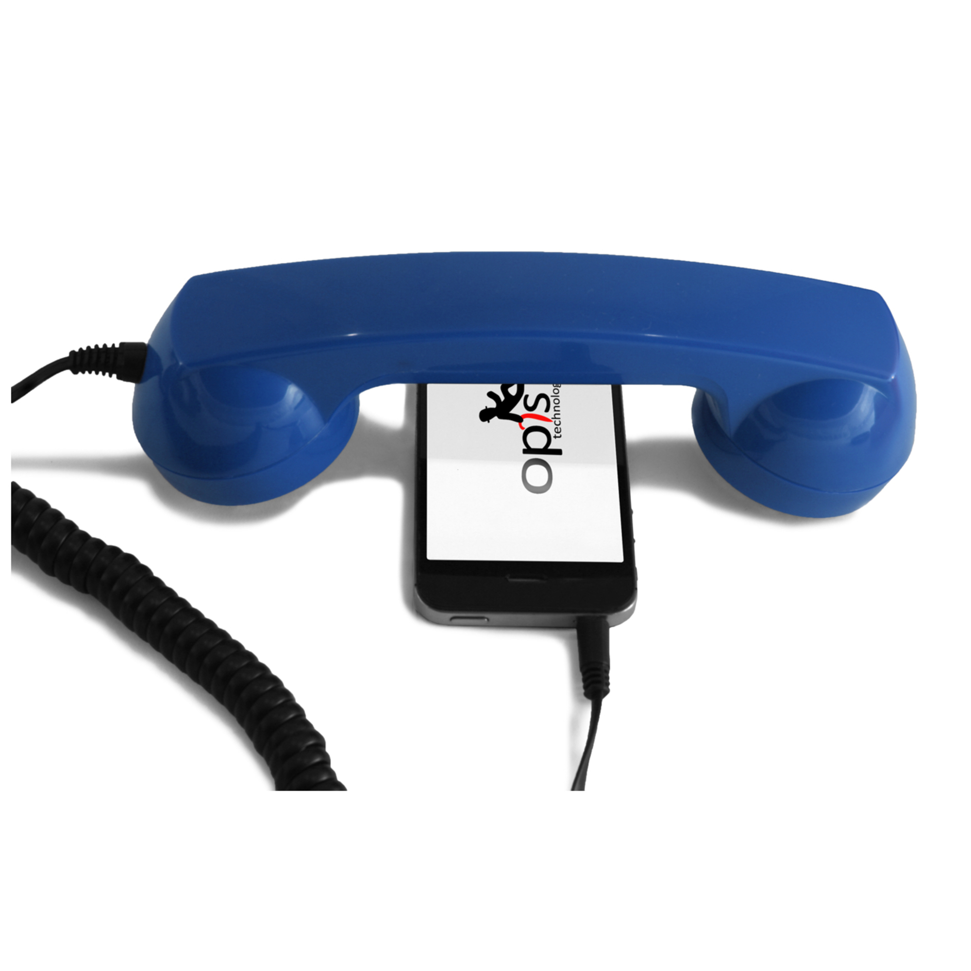 Combiné Téléphone Rétro pour Smartphones Android - Bleu Foncé - Neuf