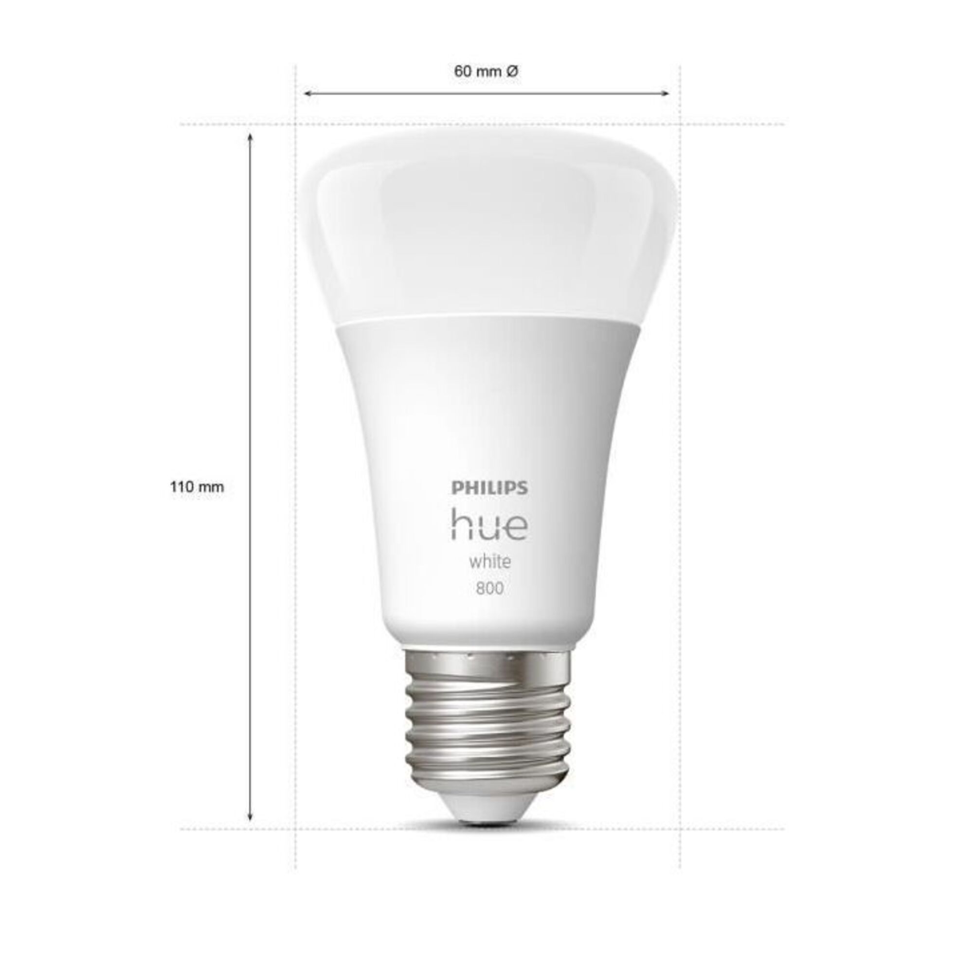 PHILIPS Hue White Ampoules LED connectées E27 - Compatible Bluetooth pack de 2 - Neuf