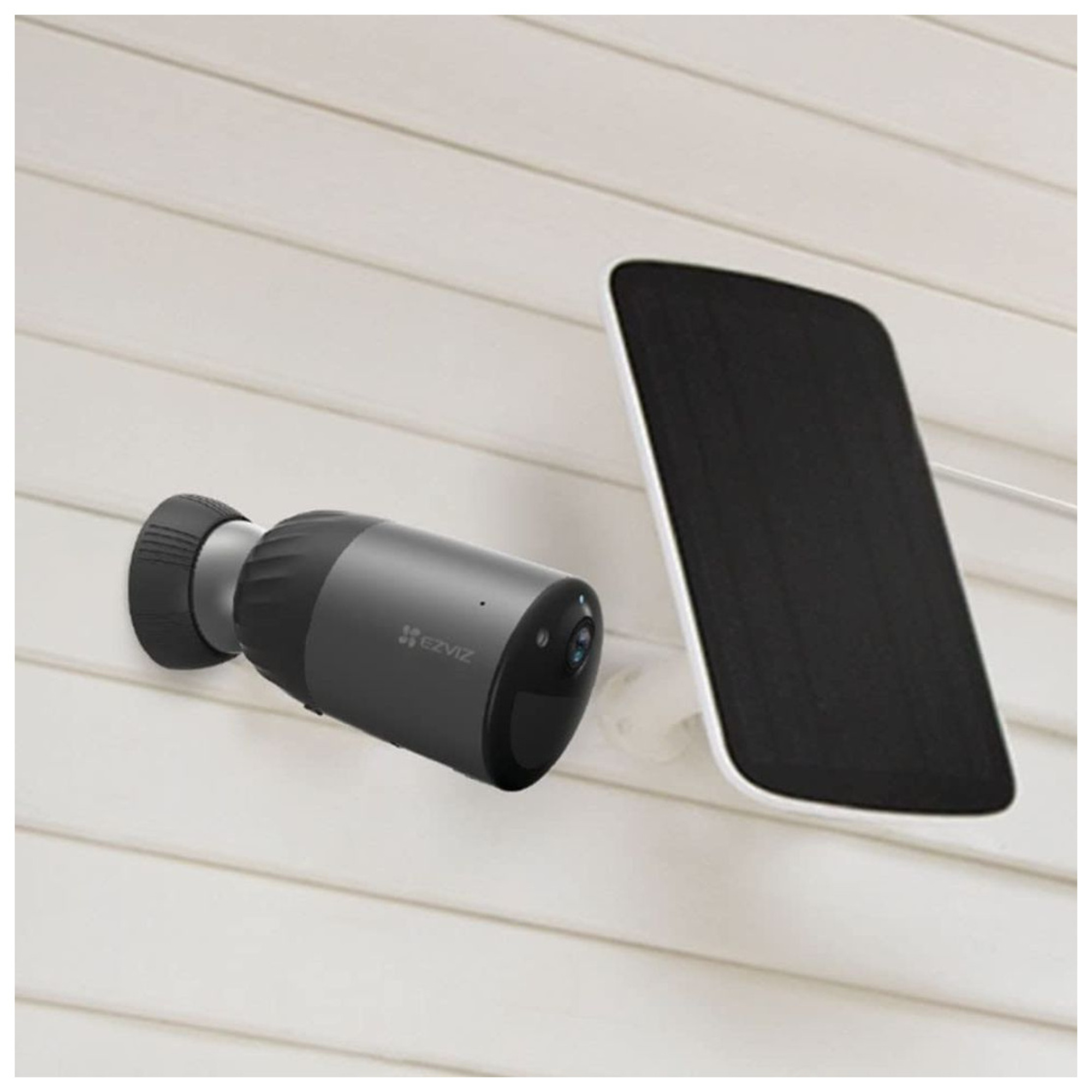 EZVIZ Camera Wifi Extérieure BC1C 2K PLUS sur Batterie 10 400mAH IP66 4MP Vision nocture couleur protection sirene et flash eMMC + Panneau solaire Neuf