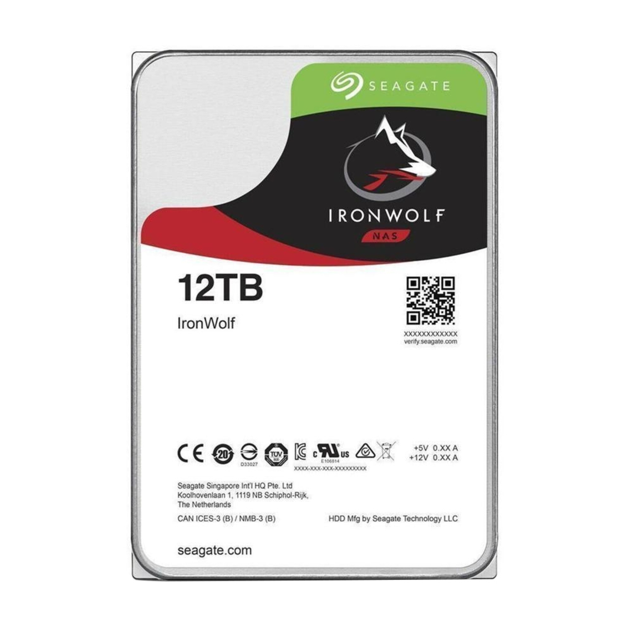 Seagate NAS HDD IronWolf disque dur 12 To 7200 tr/min 256 Mo 3.5  Série ATA III - Neuf