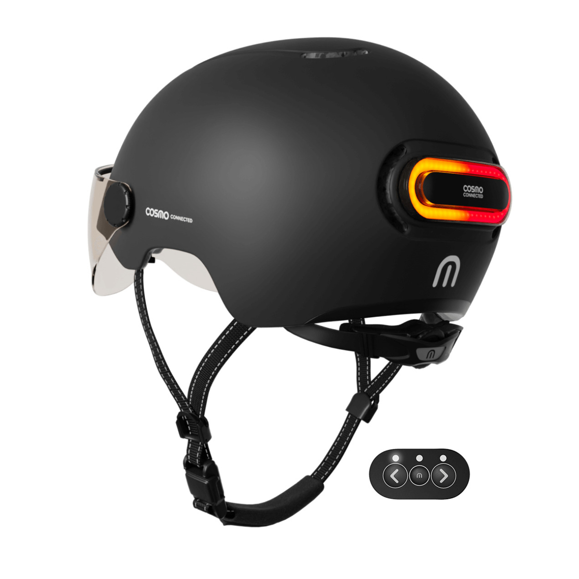 Cosmo Fusion - Casque avec éclairage Vélo Arrière Intelligent et Connecté - Feu Stop, Detection de Chute Automatique, Partage de trajet - Neuf