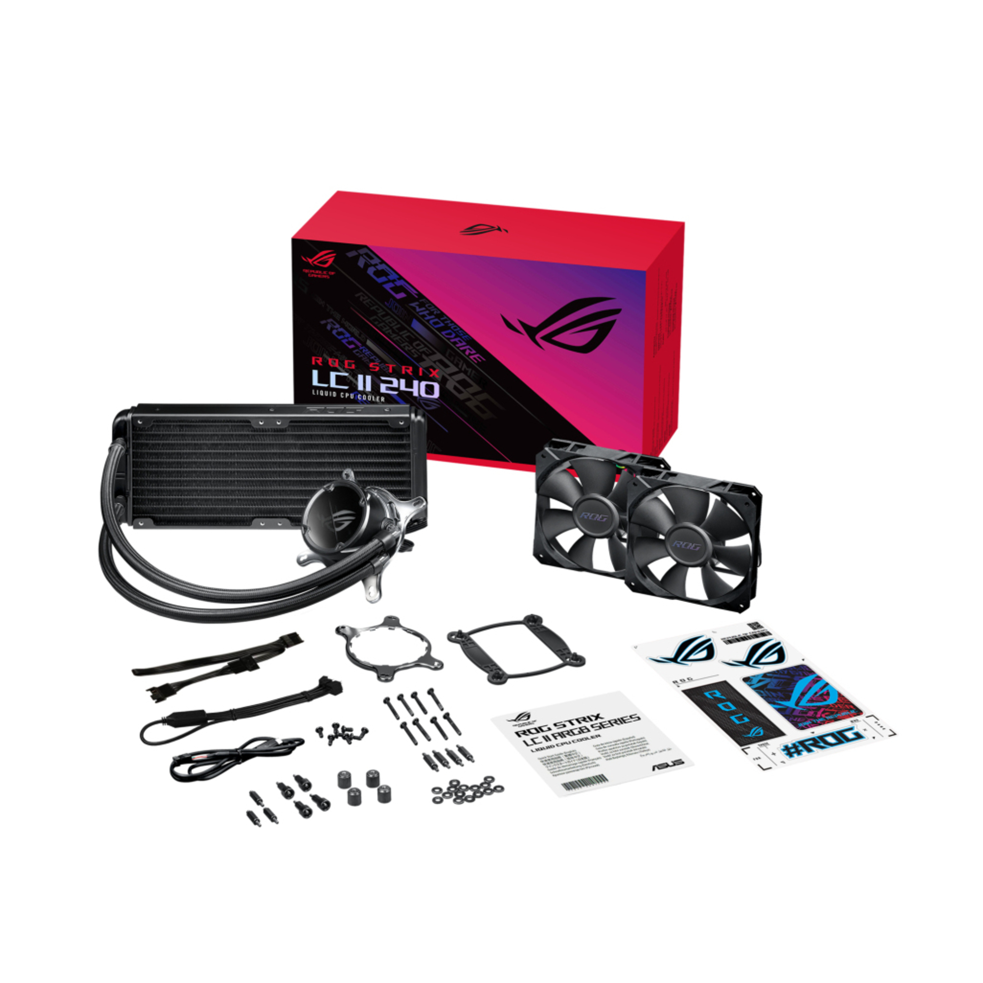 ASUS ROG STRIX LC II 240 Processeur Refroidisseur de liquide tout-en-un 12 cm Noir - Neuf