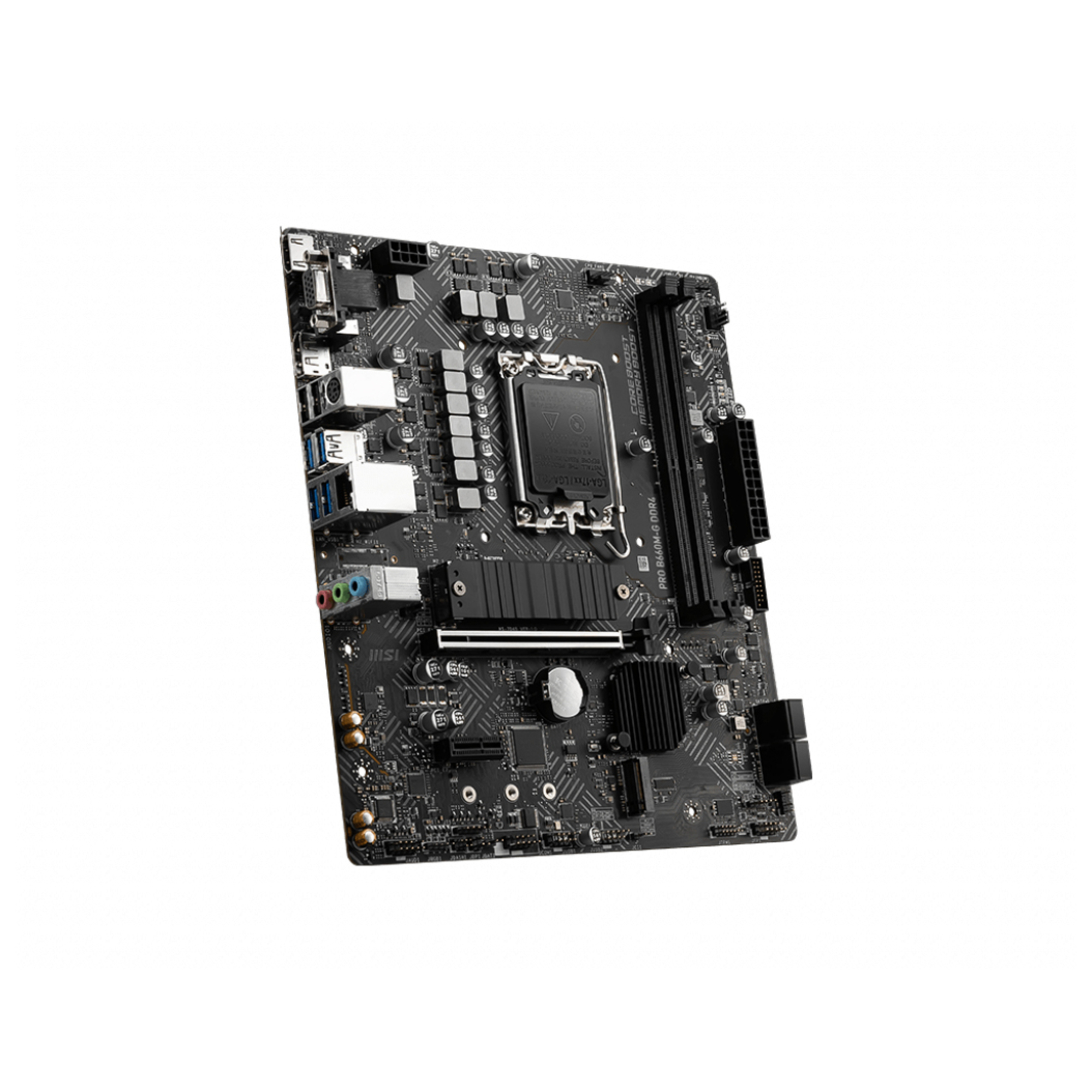 MSI PRO B660M G DDR4 Carte mère micro ATX Socket LGA1700 B660 Chipset USB 3.2 Gen 1 2.5 Gigabit LAN carte graphique embarquée unité centrale requise audio HD 8 canaux - vue 3