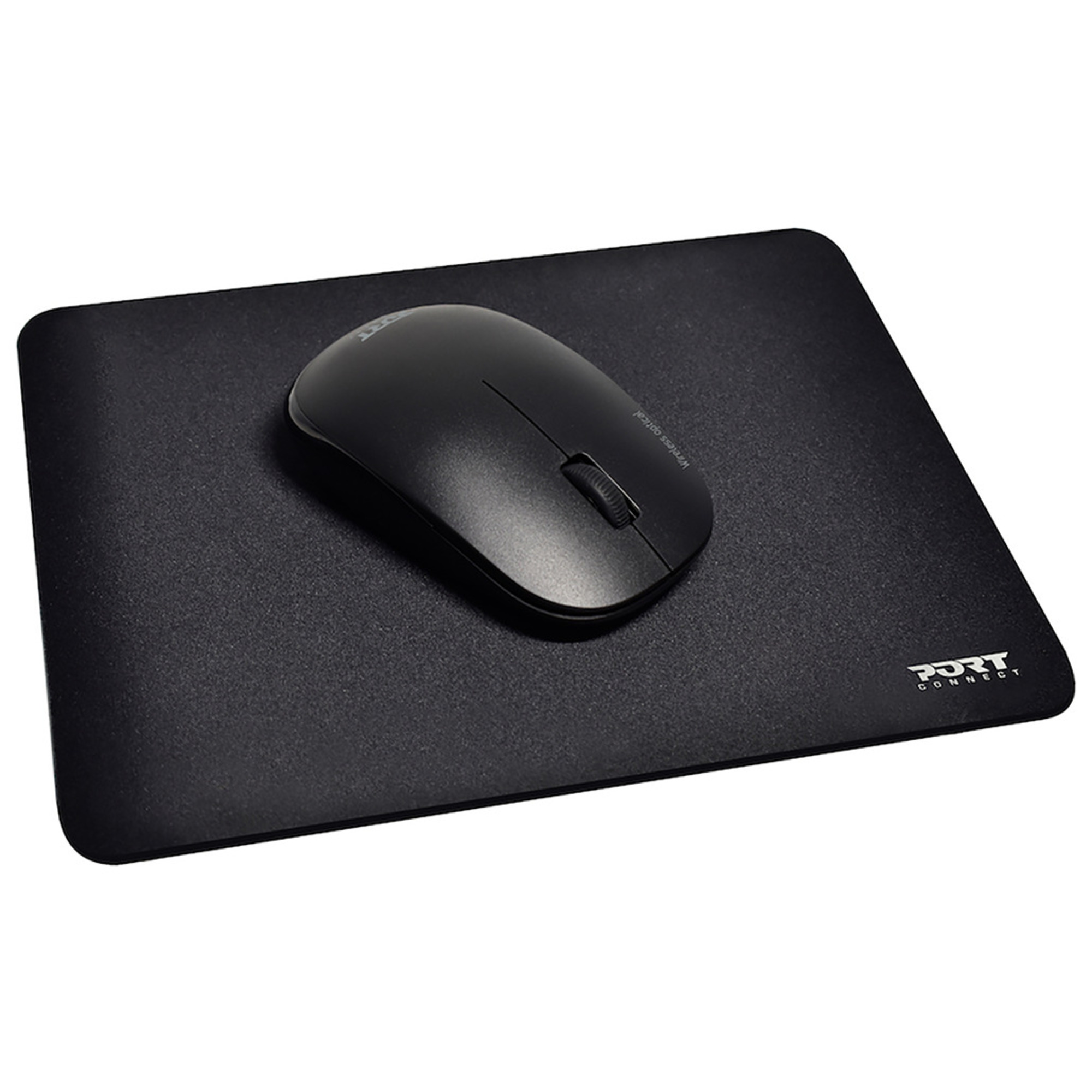 Pack Clavier + Souris sans Fil + Tapis Noir Port - Neuf