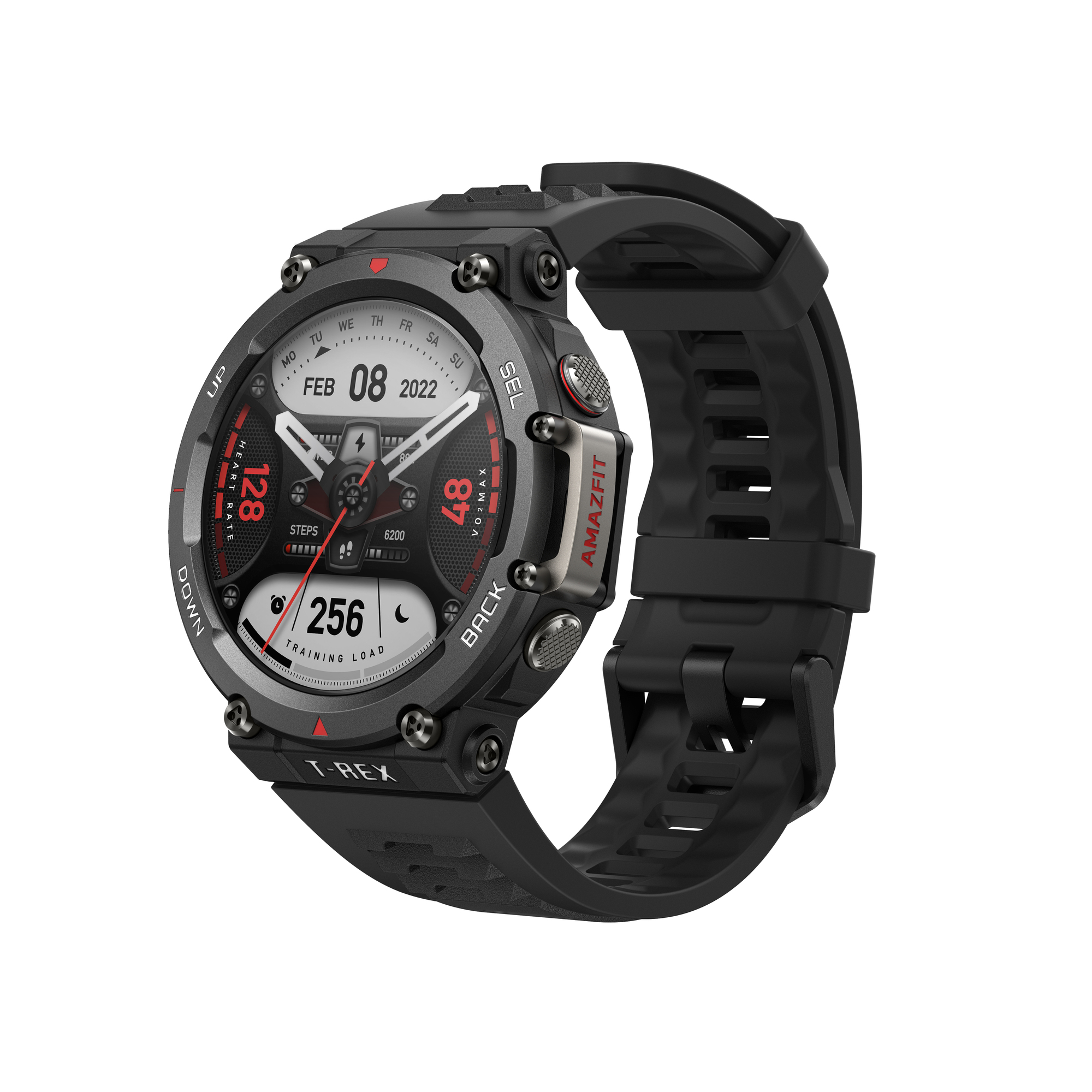 Amazfit T-Rex 2 3,53 cm (1.39 ) AMOLED 47 mm Numérique 454 x 454 pixels Écran tactile Noir GPS (satellite) - Neuf