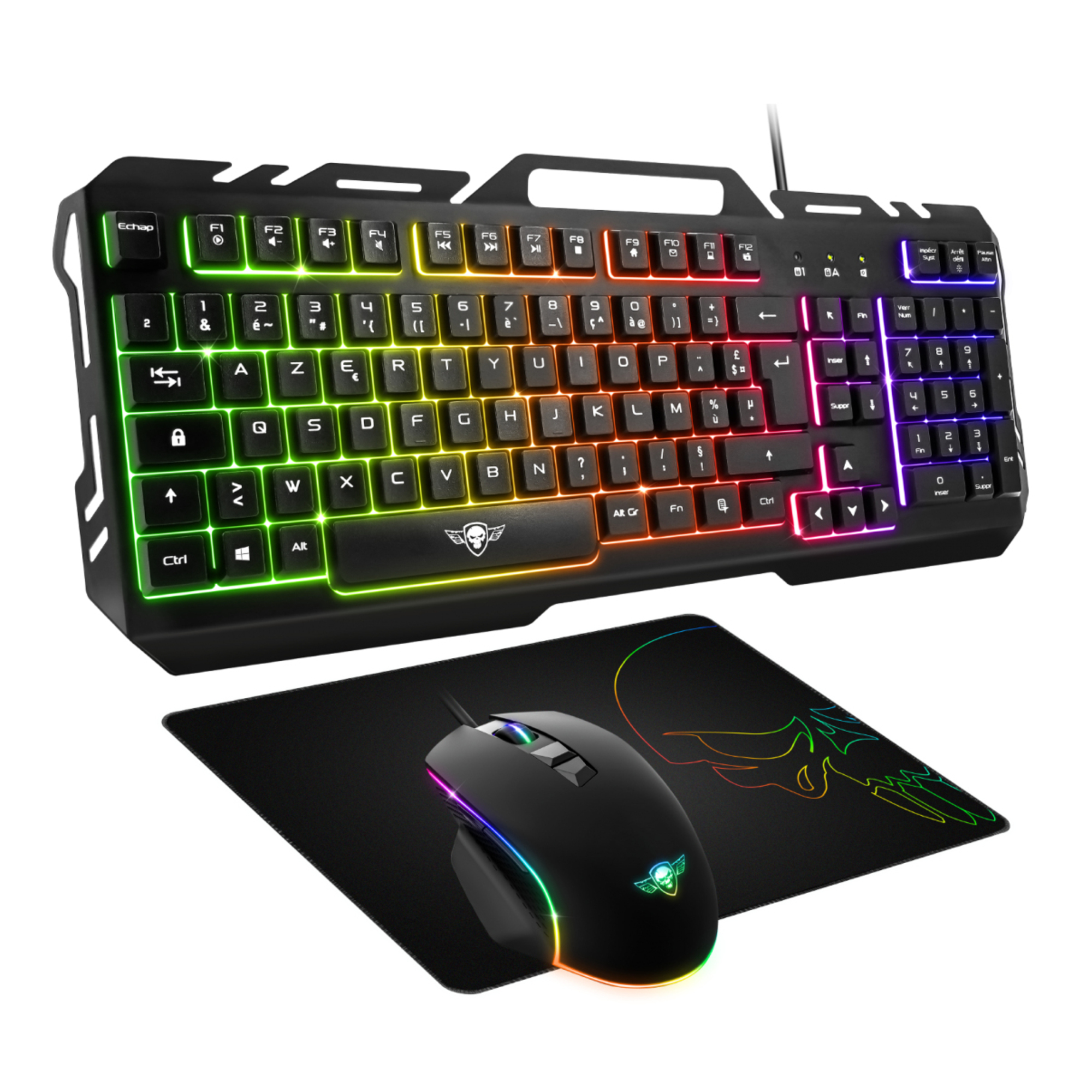 Spirit of Gamer PRO MK5 clavier Souris incluse USB AZERTY Français Noir - Neuf